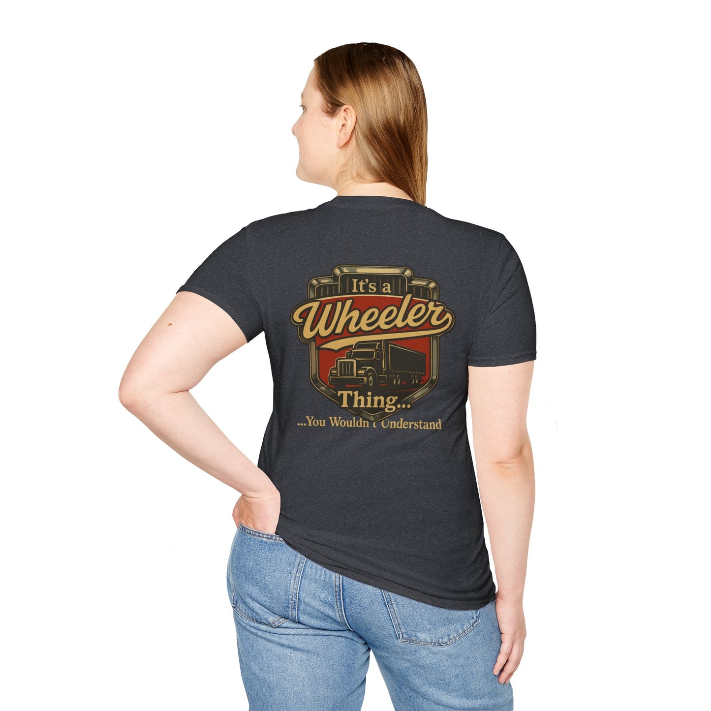 "It's a Wheeler Thing" Unisex Softstyle T-Shirt, Ideal for Truck Lovers, Gifts for Drivers, Casual Wear, Perfect for Birthdays, Father's Day