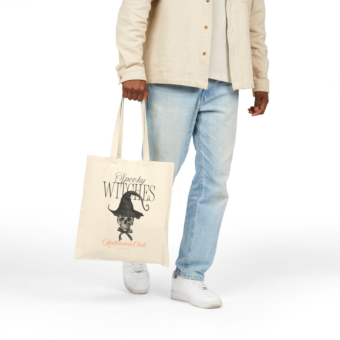 Cotton Canvas Spooky Witches Tote Bag