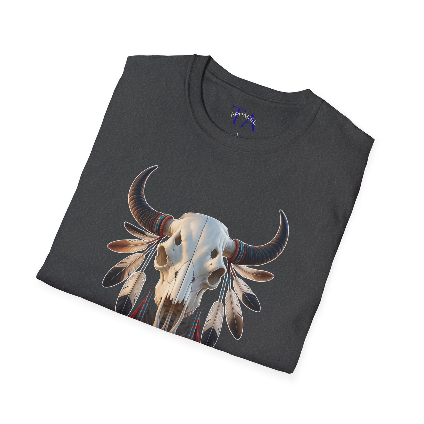 Native American Buffalo Skull T-Shirt - Whispers of the Ancestors