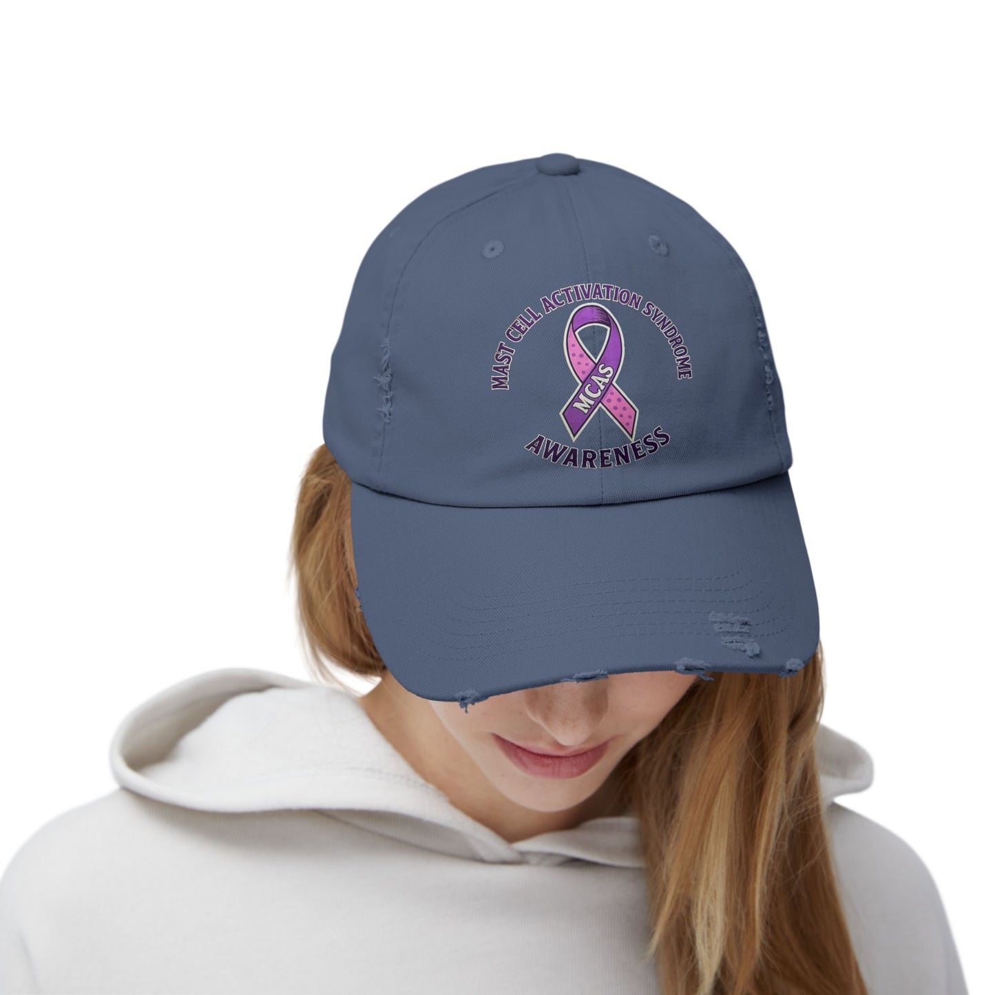 Mast Cell Activation Syndrome Unisex Distressed Awareness Hat