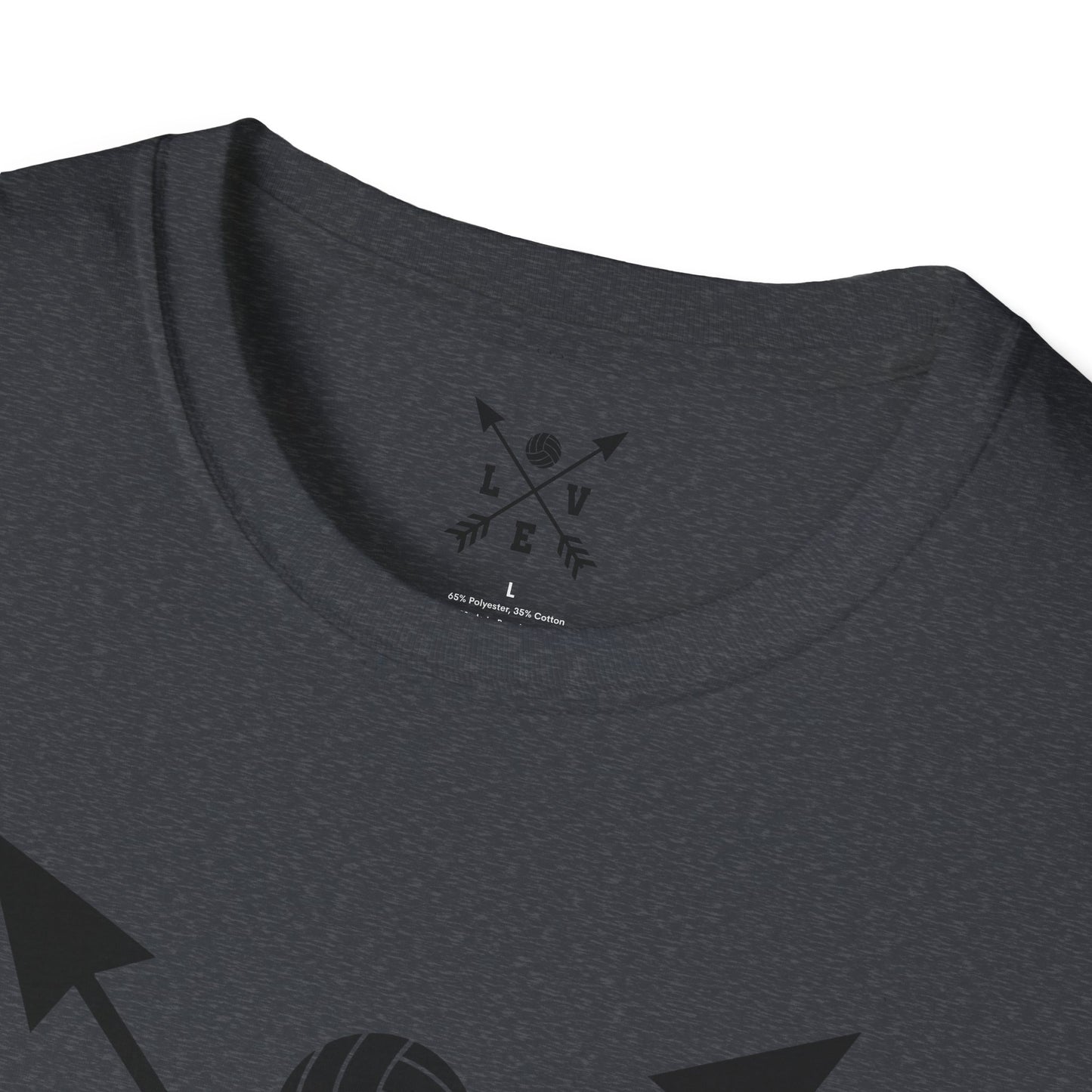 Love Volleyball Unisex T-Shirt | Sporty Tee, Gift for Athletes, Casual Wear, Heart and Arrow Design, Game Day Shirt