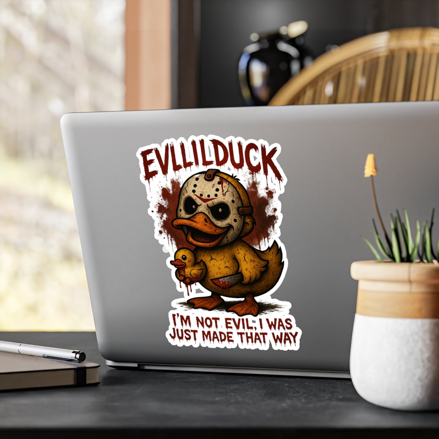 EVLLILDUCK Vinyl Decals - EVLLILDUCK Quirky Decor & Halloween Decorations