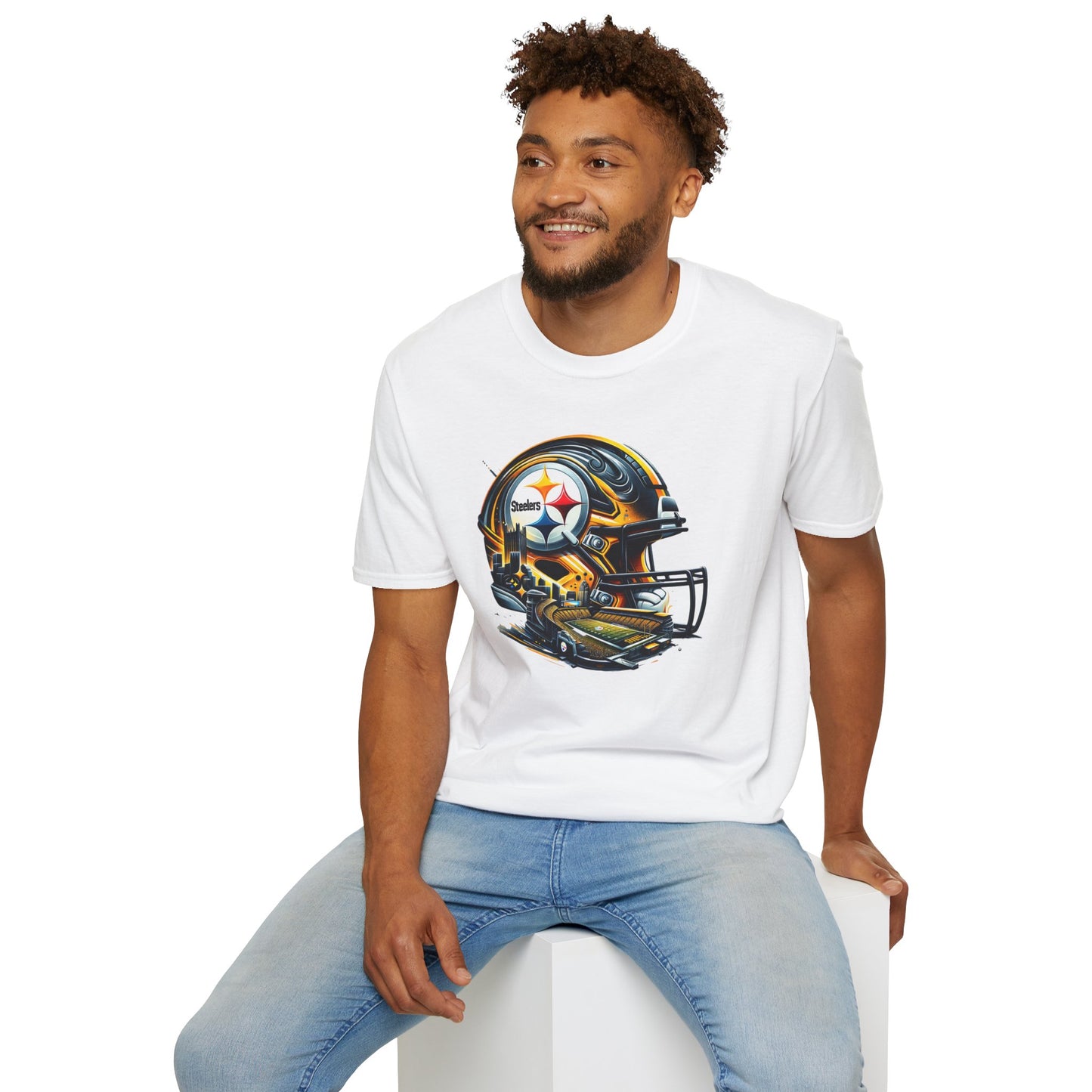 Bold Football Helmet Unisex T-Shirt | Sports Fan Tee