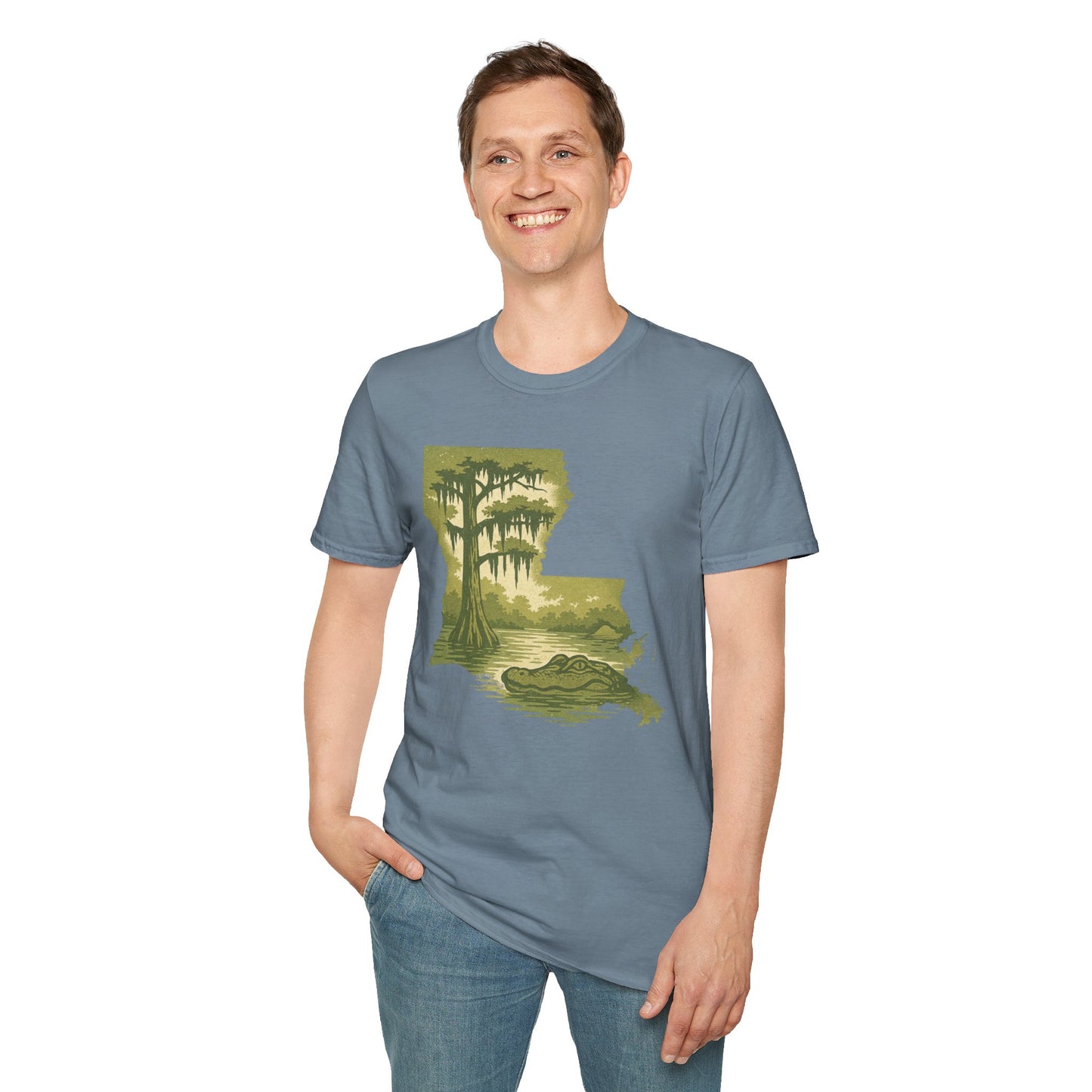 Louisiana Nature T-Shirt, Gift for Nature Lovers, Unisex Tee, Travel Souvenir, Outdoor Enthusiast Apparel, Urban Jungle Style