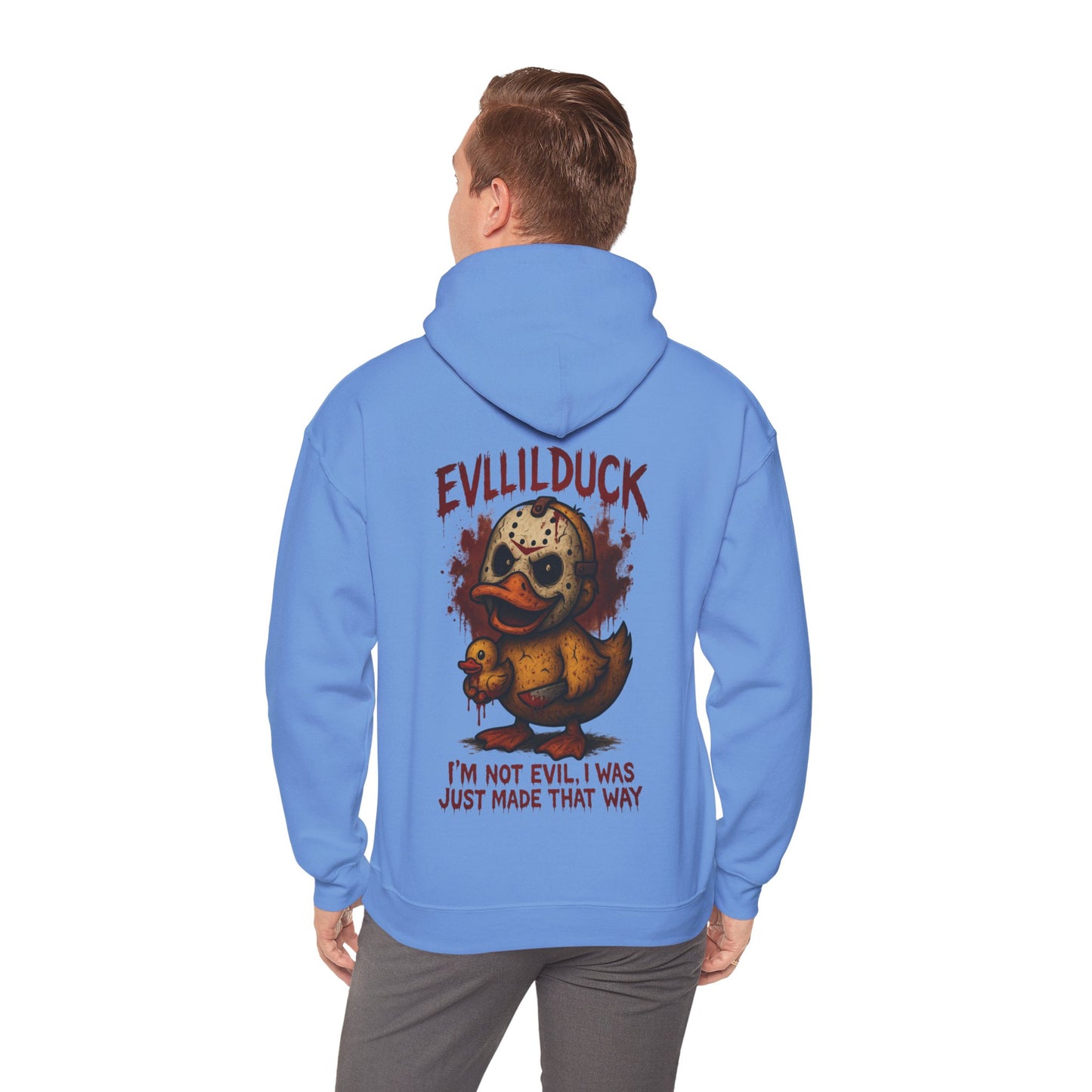 Evllilduck Funny Horror Themed Hoodie - Unisex Sweatshirt for Halloween