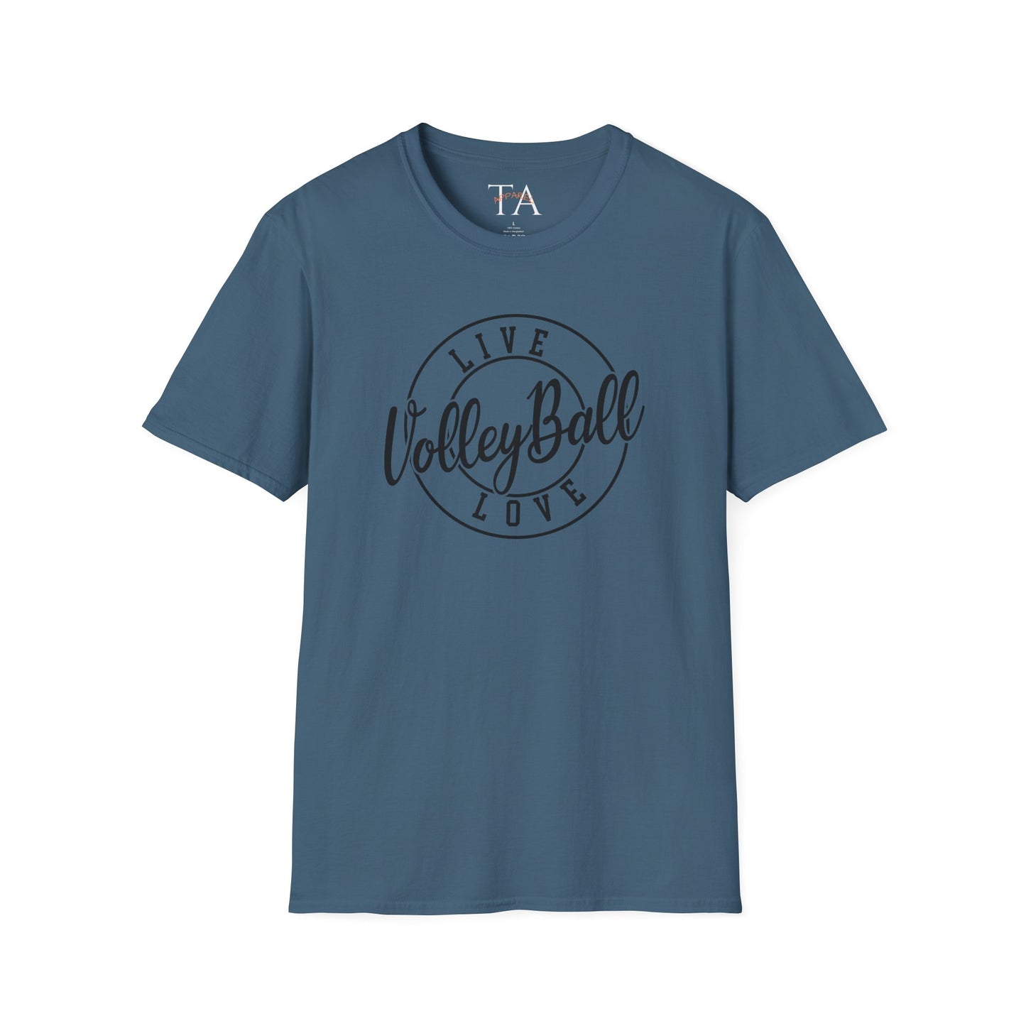 Volleyball Live Love Unisex Softstyle T-Shirt, Sports Tee, Volleyball Gift, Game Day Apparel, Casual Wear, Activewear