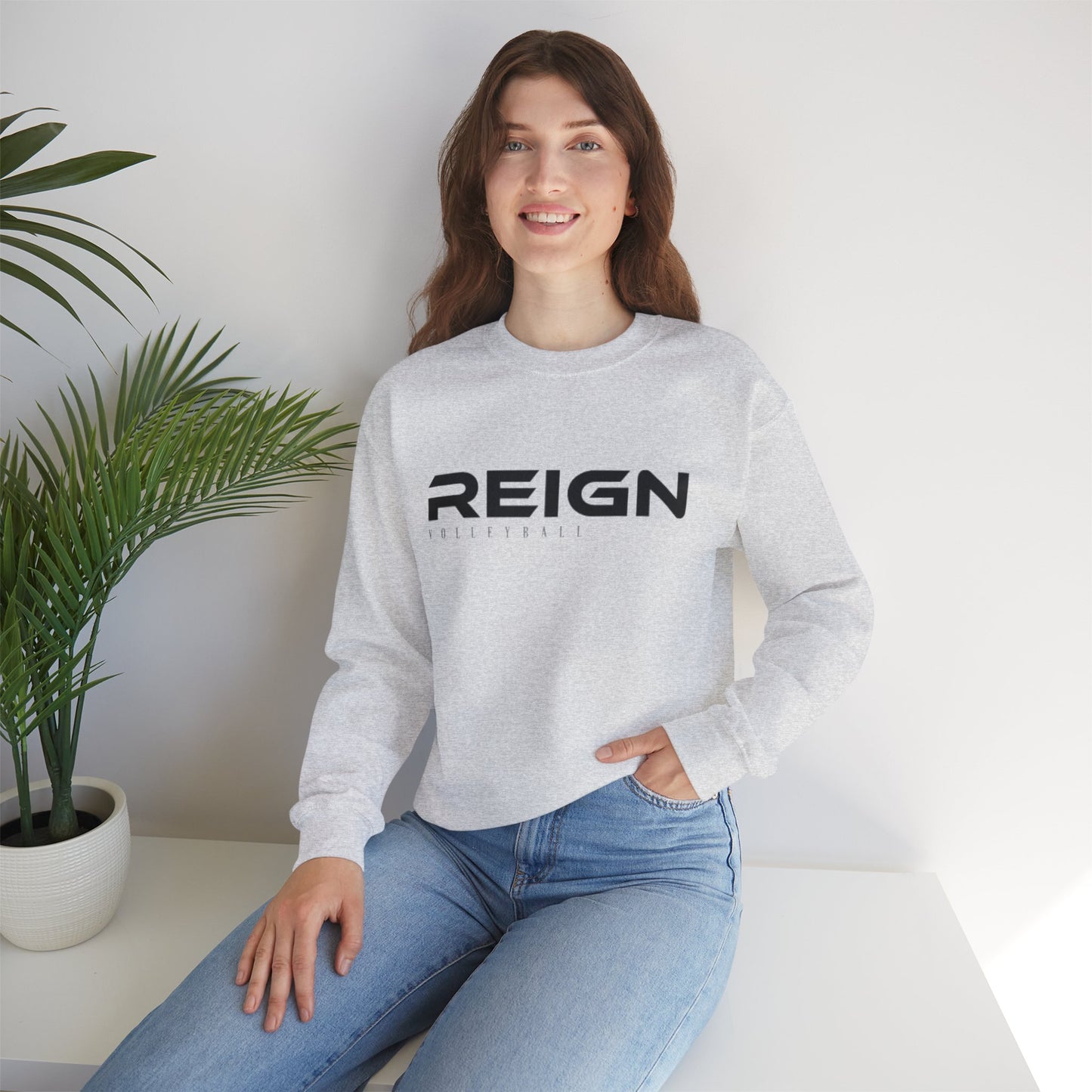 Volleyball - Customizable Volleyball Design Sweatshirt, Parents Fans, Unisex Crewneck Jumper, Quality Sports Apparel, Volleyball Gift