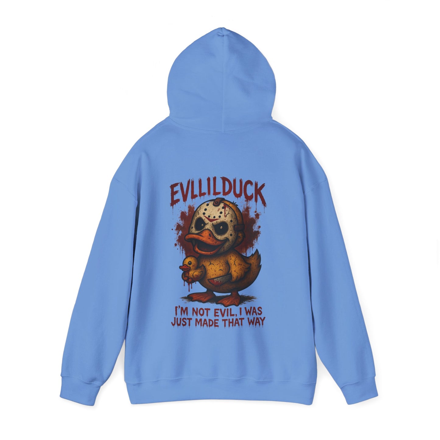 Evllilduck Funny Horror Themed Hoodie - Unisex Sweatshirt for Halloween