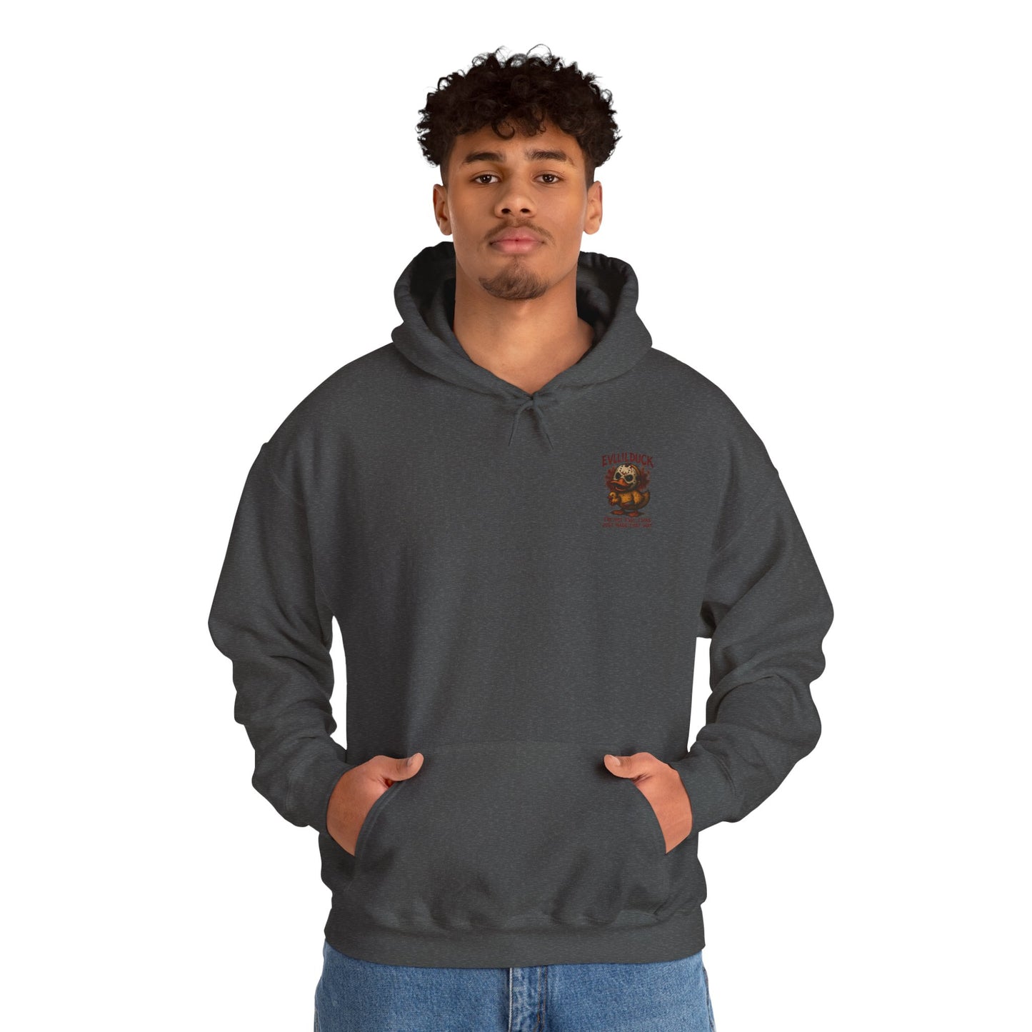 Evllilduck Funny Horror Themed Hoodie - Unisex Sweatshirt for Halloween