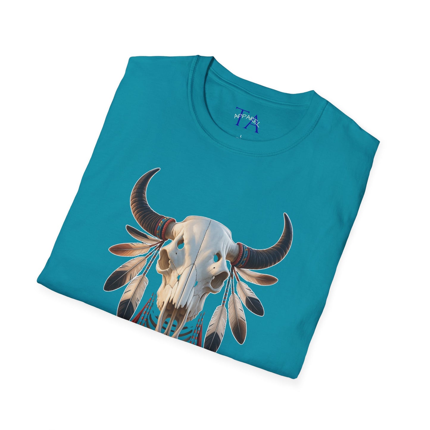 Native American Buffalo Skull T-Shirt - Whispers of the Ancestors