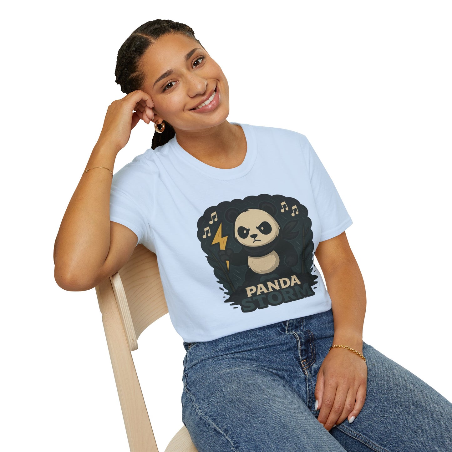 Panda Storm Tee for Animal and Music Lovers - Softstyle T-Shirt