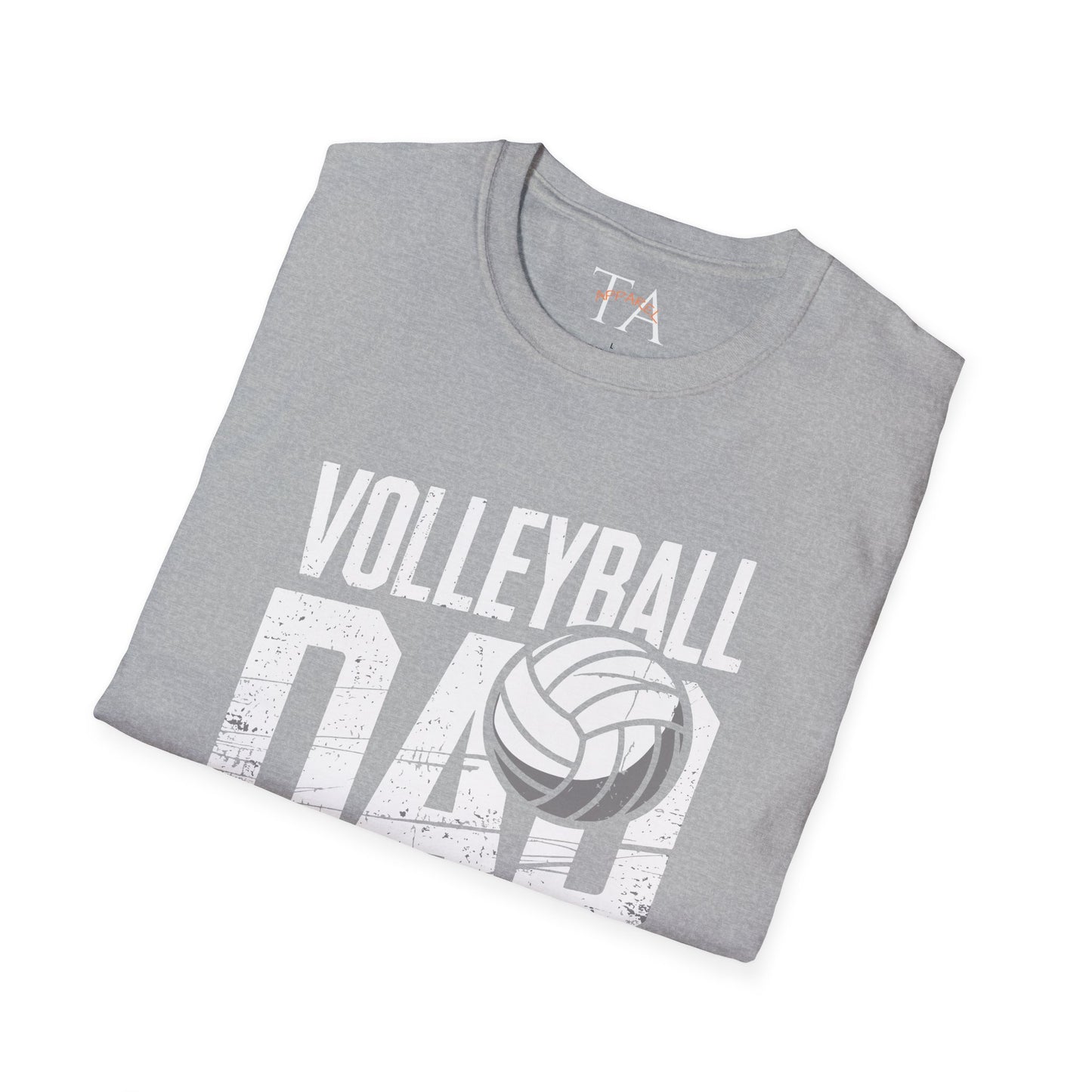 Volleyball Dad Distressed Design Unisex T-Shirt - Customize with Player Number