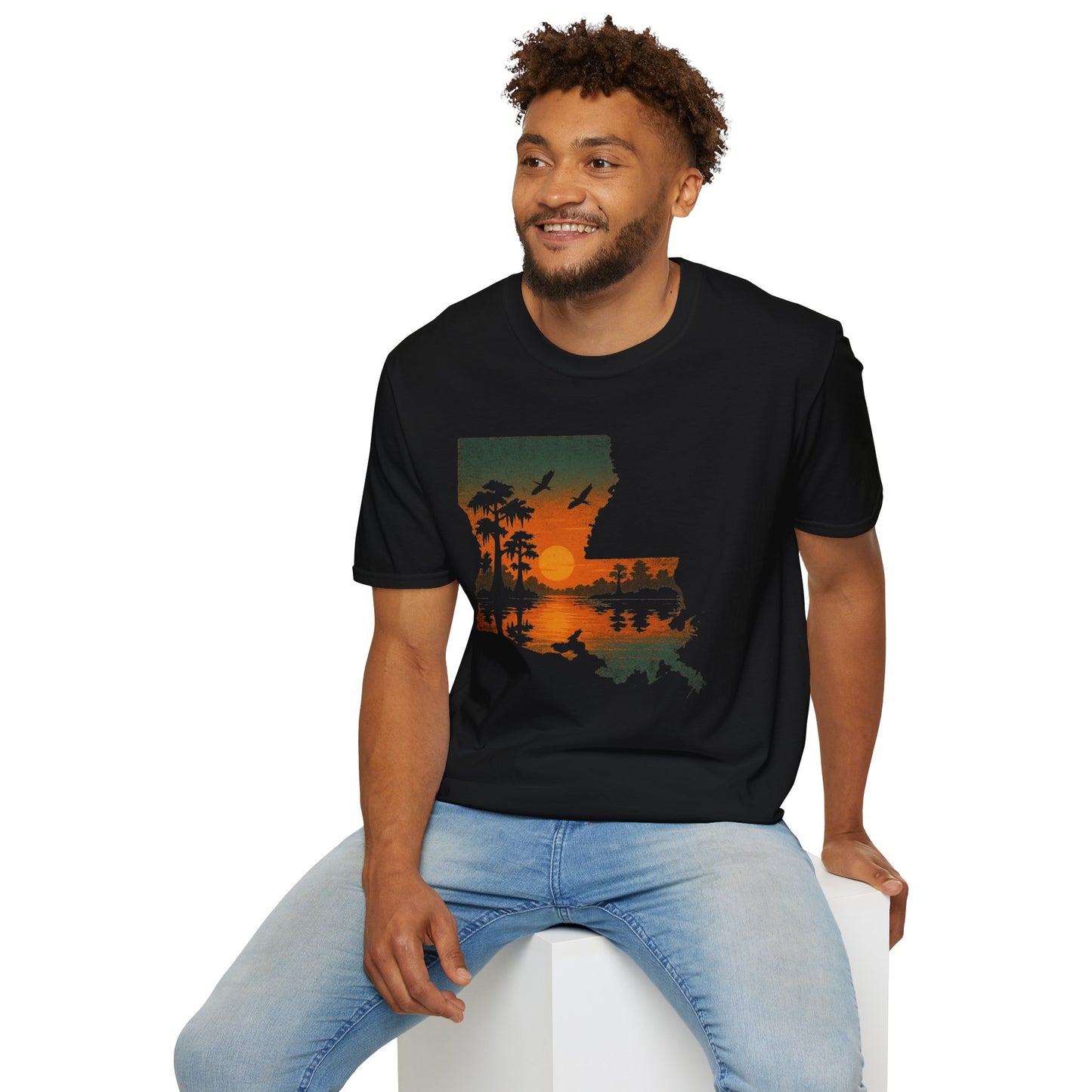 Louisiana Sunset T-Shirt | Nature Lover Gift, Unisex Tee, Travel Souvenir, Outdoor Apparel, Unique Design