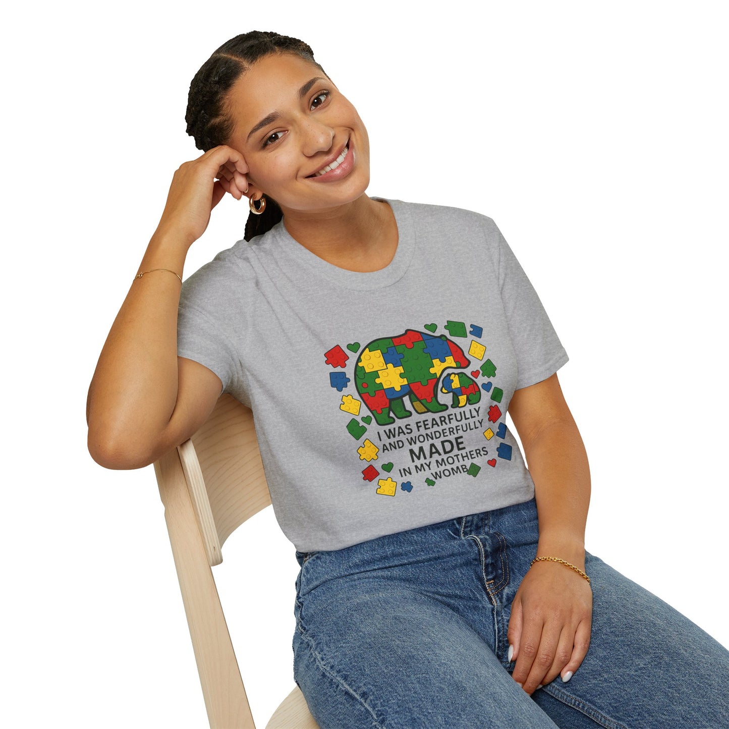 Autism Lego Mama Bear T-Shirt