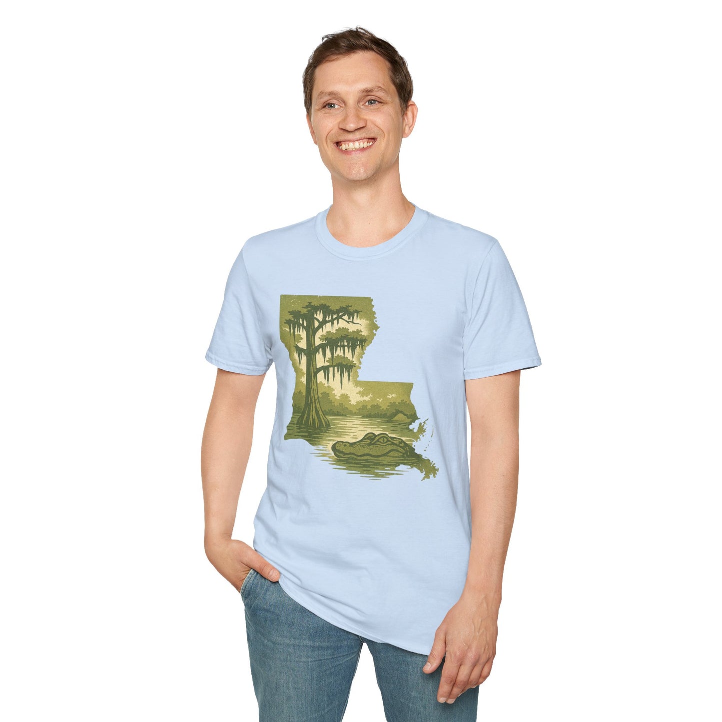 Louisiana Nature T-Shirt, Gift for Nature Lovers, Unisex Tee, Travel Souvenir, Outdoor Enthusiast Apparel, Urban Jungle Style
