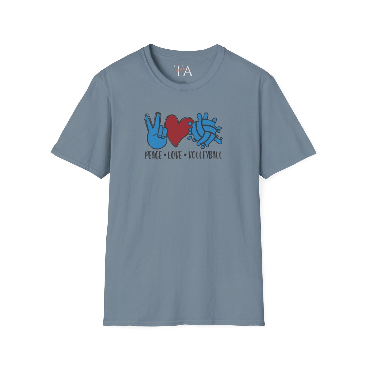 Peace Love Volleyball Unisex T-Shirt, Casual Tee, Sports Apparel, Gift for Volleyball Lovers, Summer Fashion