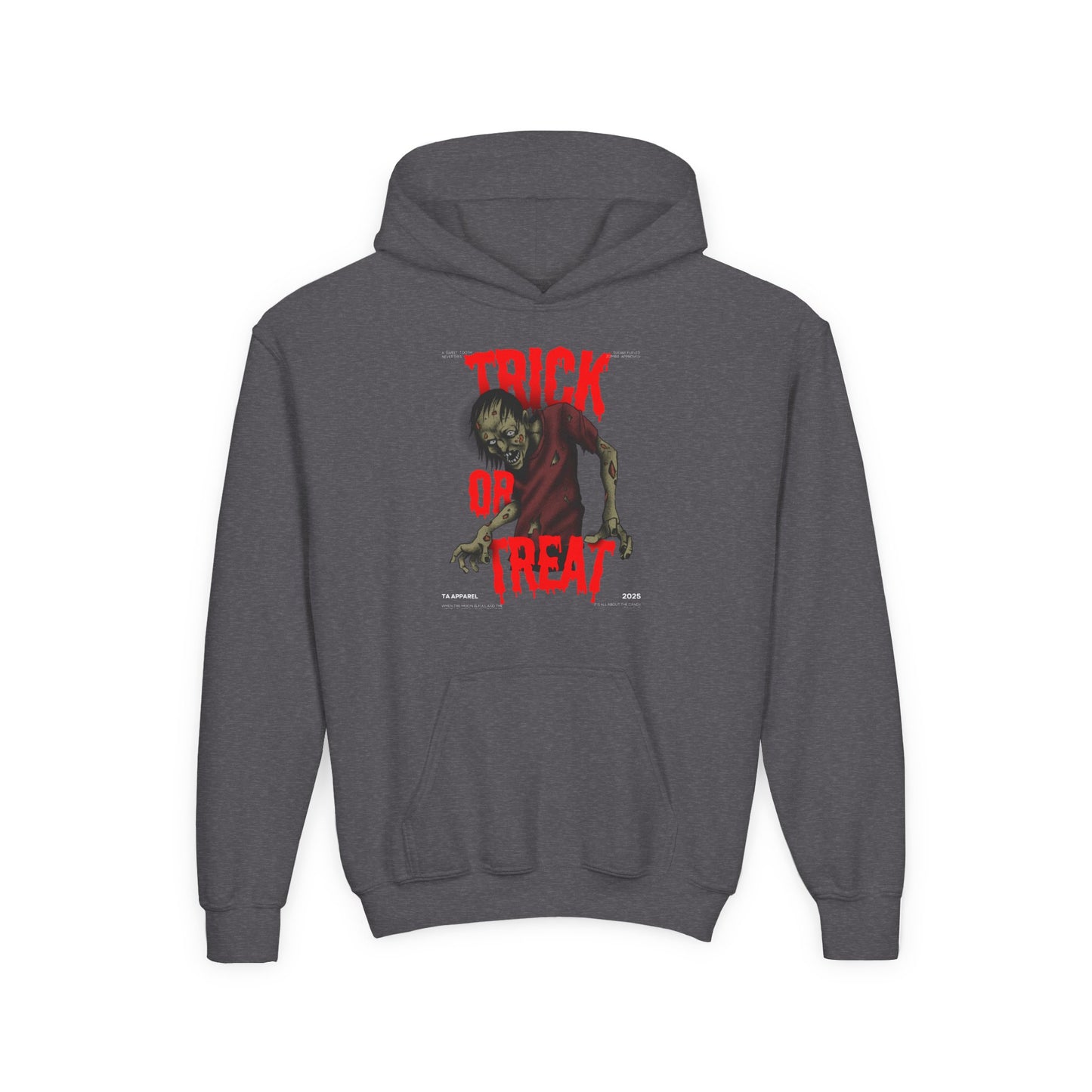 Halloween Spooky Kids Sweatshirt, Trick or Treat Zombie Hoodie