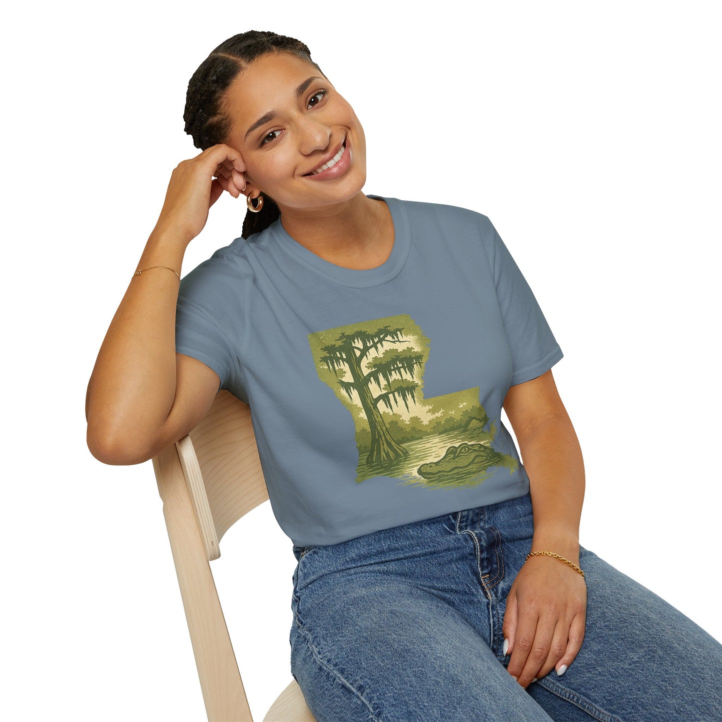 Louisiana Nature T-Shirt, Gift for Nature Lovers, Unisex Tee, Travel Souvenir, Outdoor Enthusiast Apparel, Urban Jungle Style