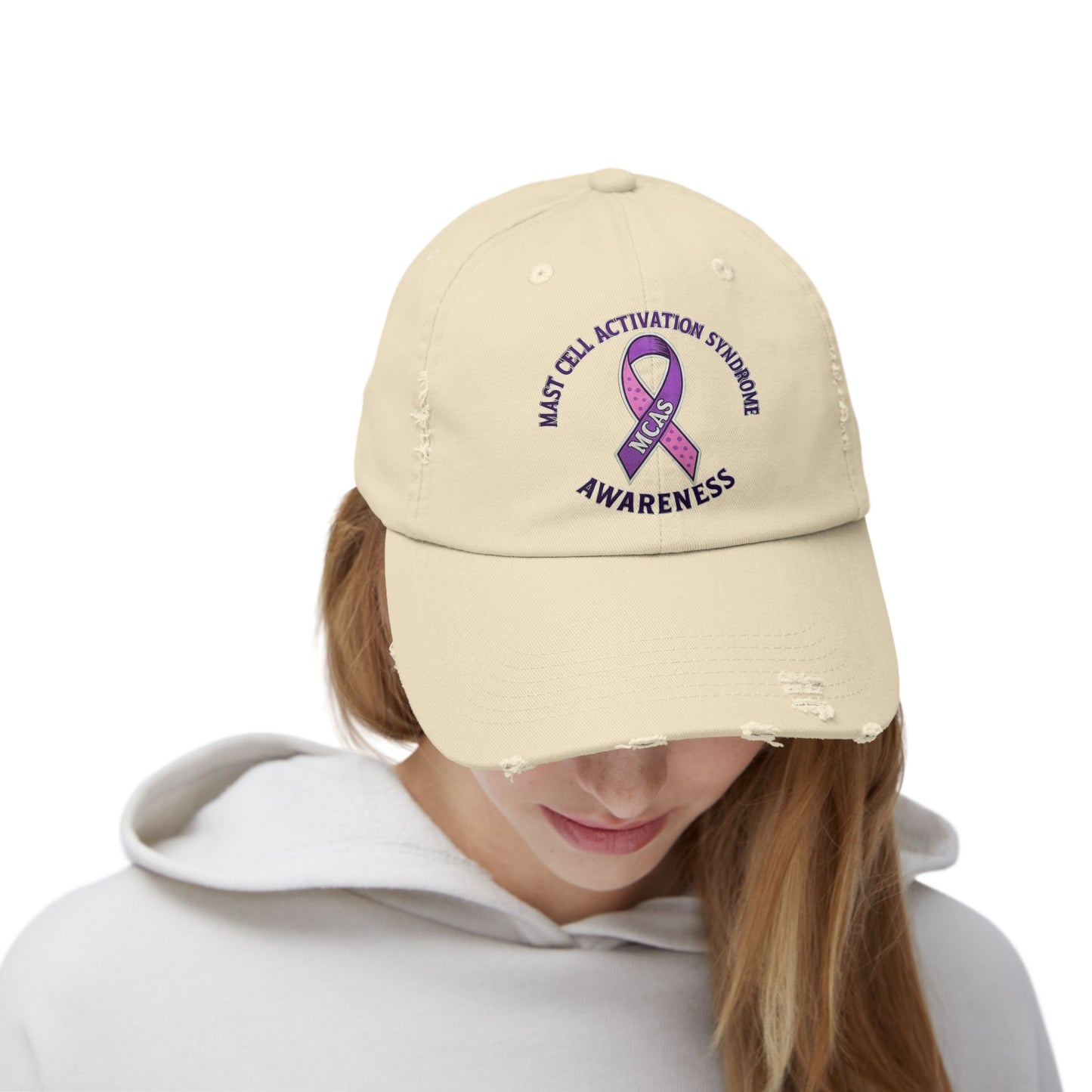Mast Cell Activation Syndrome Unisex Distressed Awareness Hat
