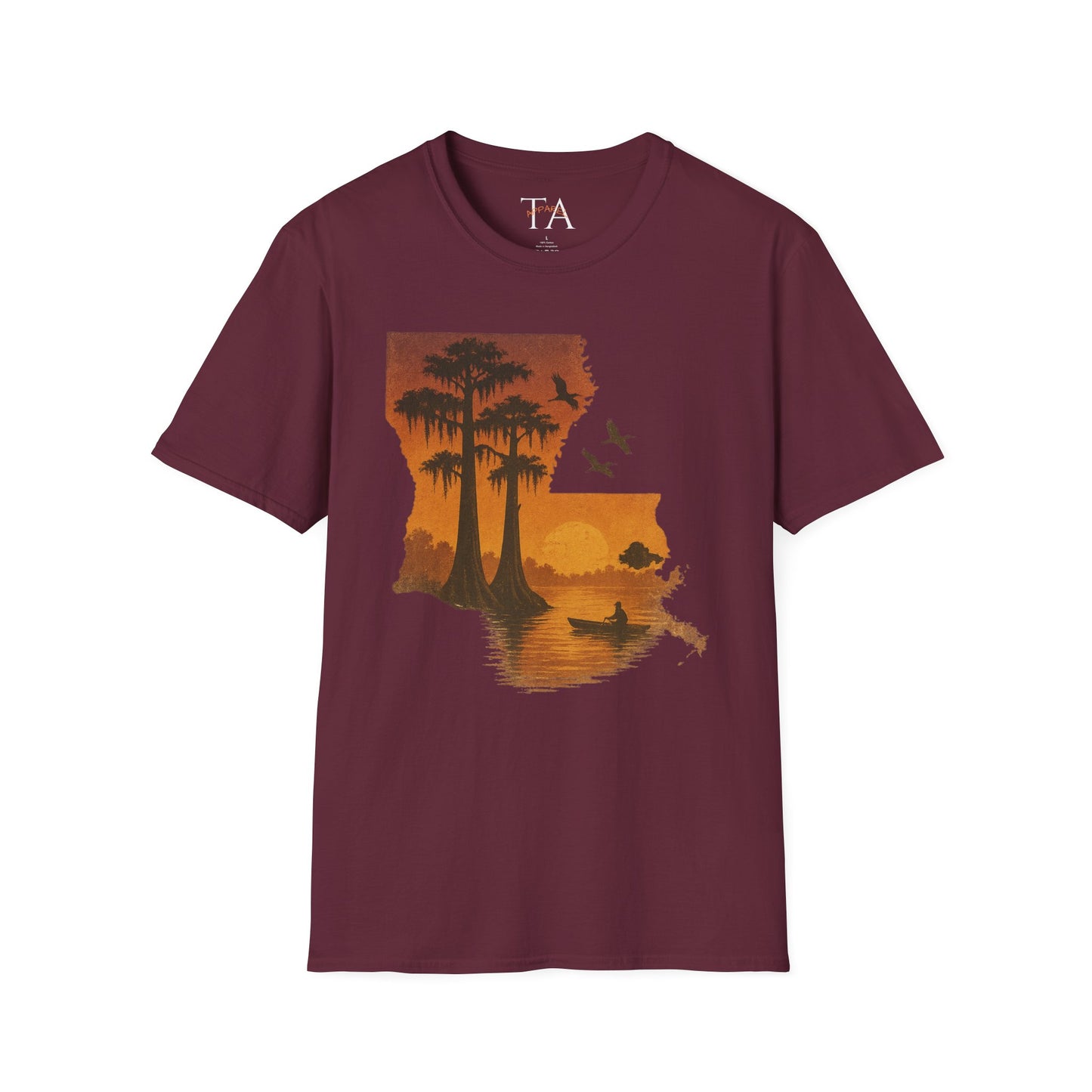 Louisiana Sunset T-Shirt, Unisex Beach Tee, Summer Vacation Shirt, Nature Lover Gift, Outdoor Adventure Apparel
