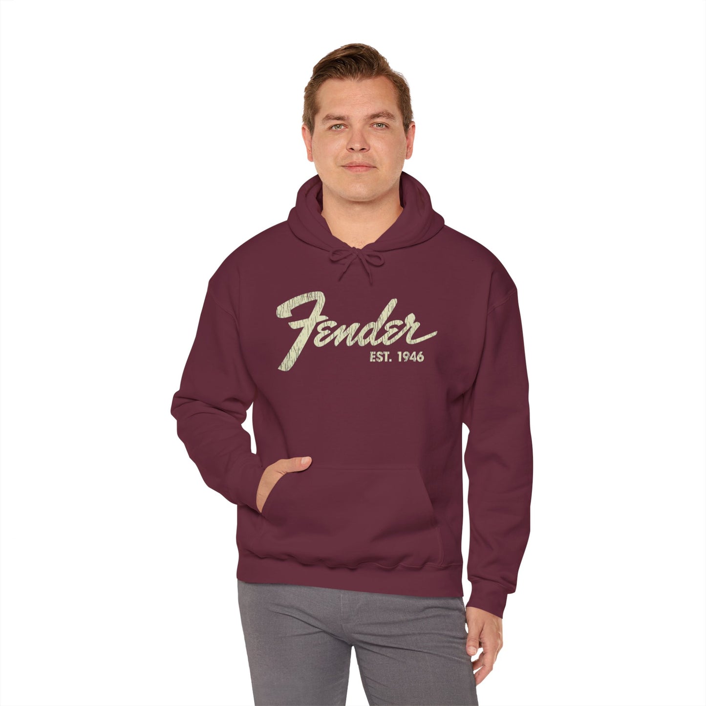 Fender Est 1946 Hoodie - Music Lovers Graphic Sweatshirt