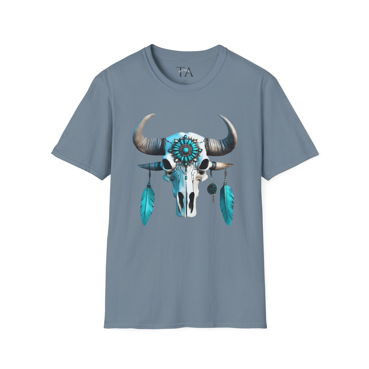 Native American Turquoise Buffalo Skull Tee - Unisex Jersey