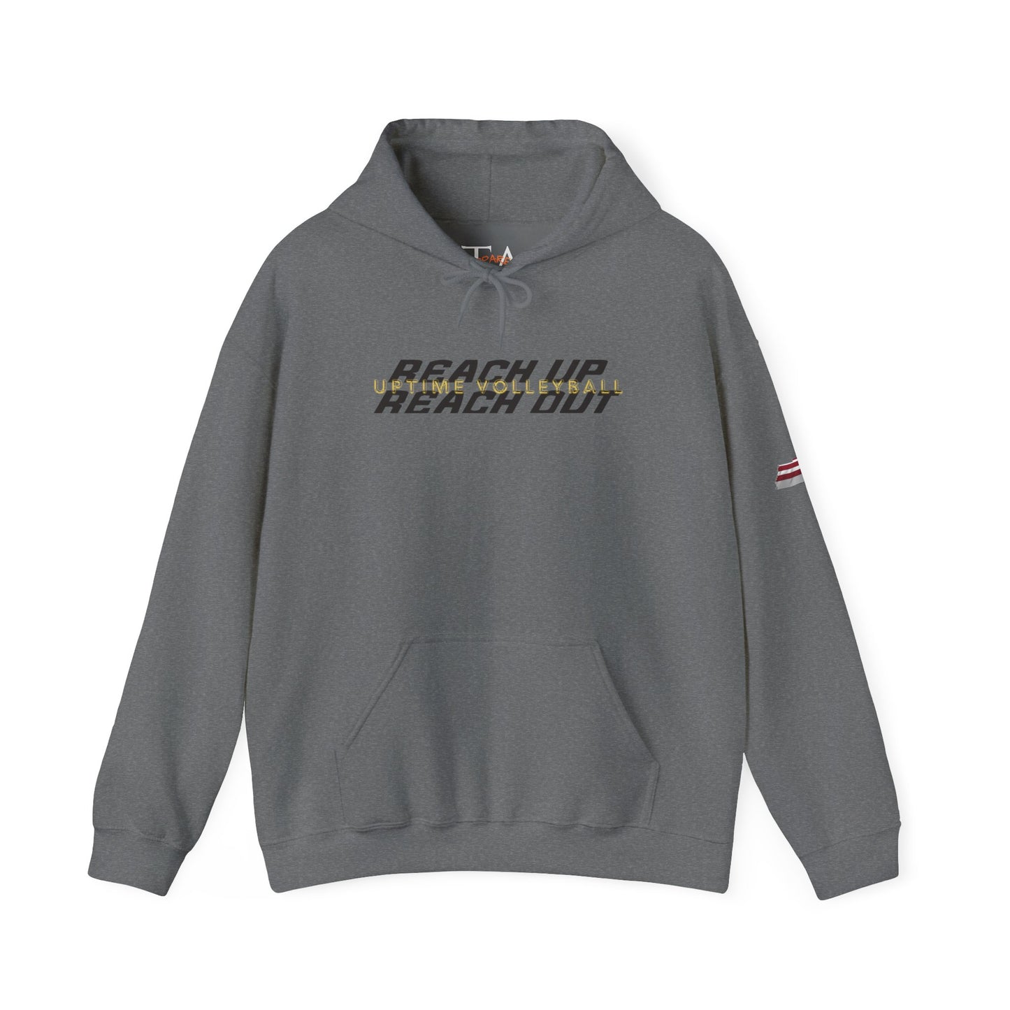 UPTIME Volleyball Reach Up Reach Out Hoodie | Empowerment Motivational Gift
