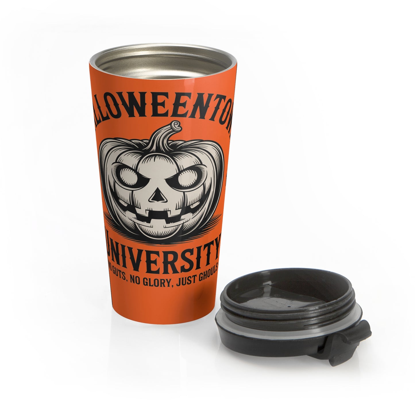Halloween Travel Mug, Stainless Steel Pumpkin Coffee Tumbler