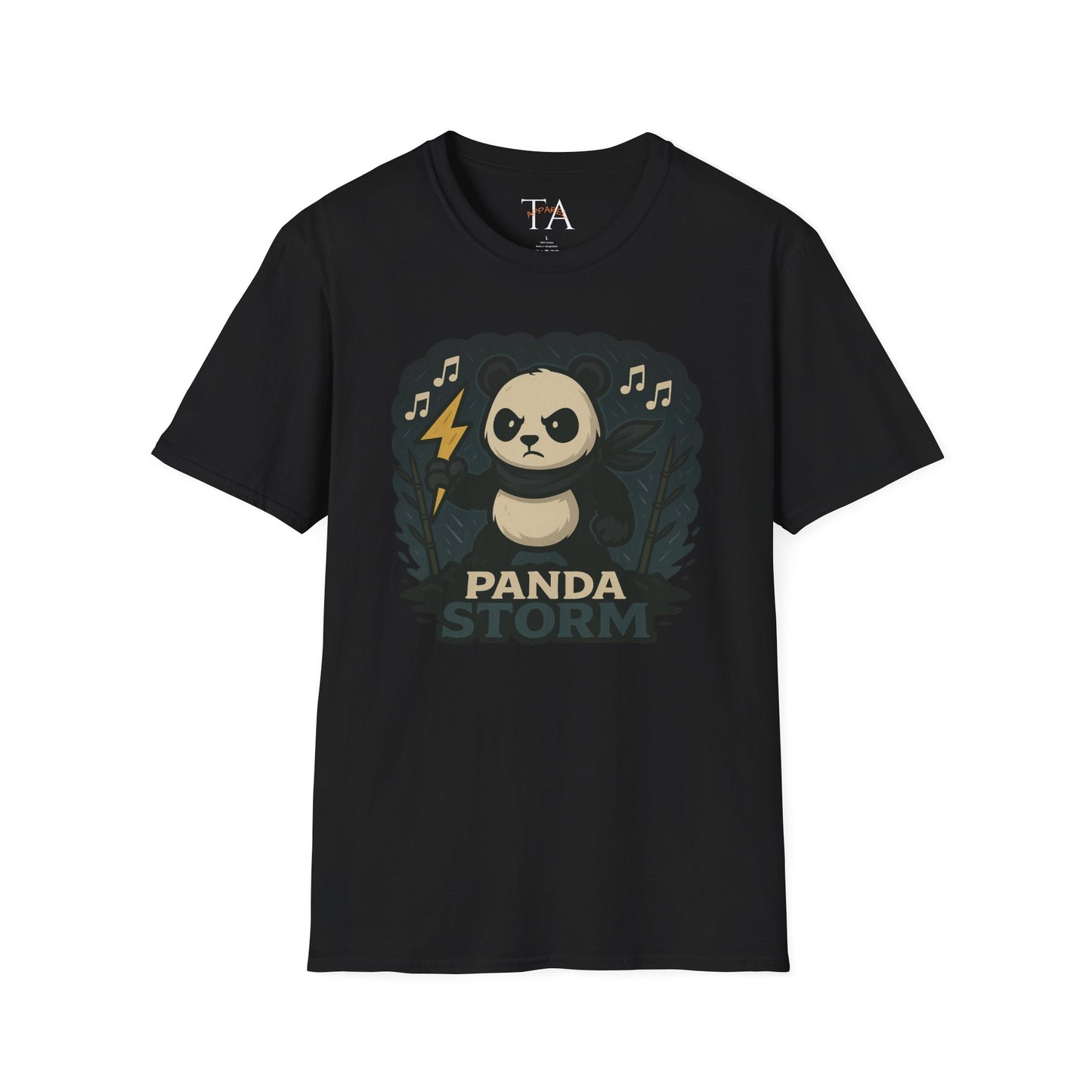 Panda Storm Tee for Animal and Music Lovers - Softstyle T-Shirt