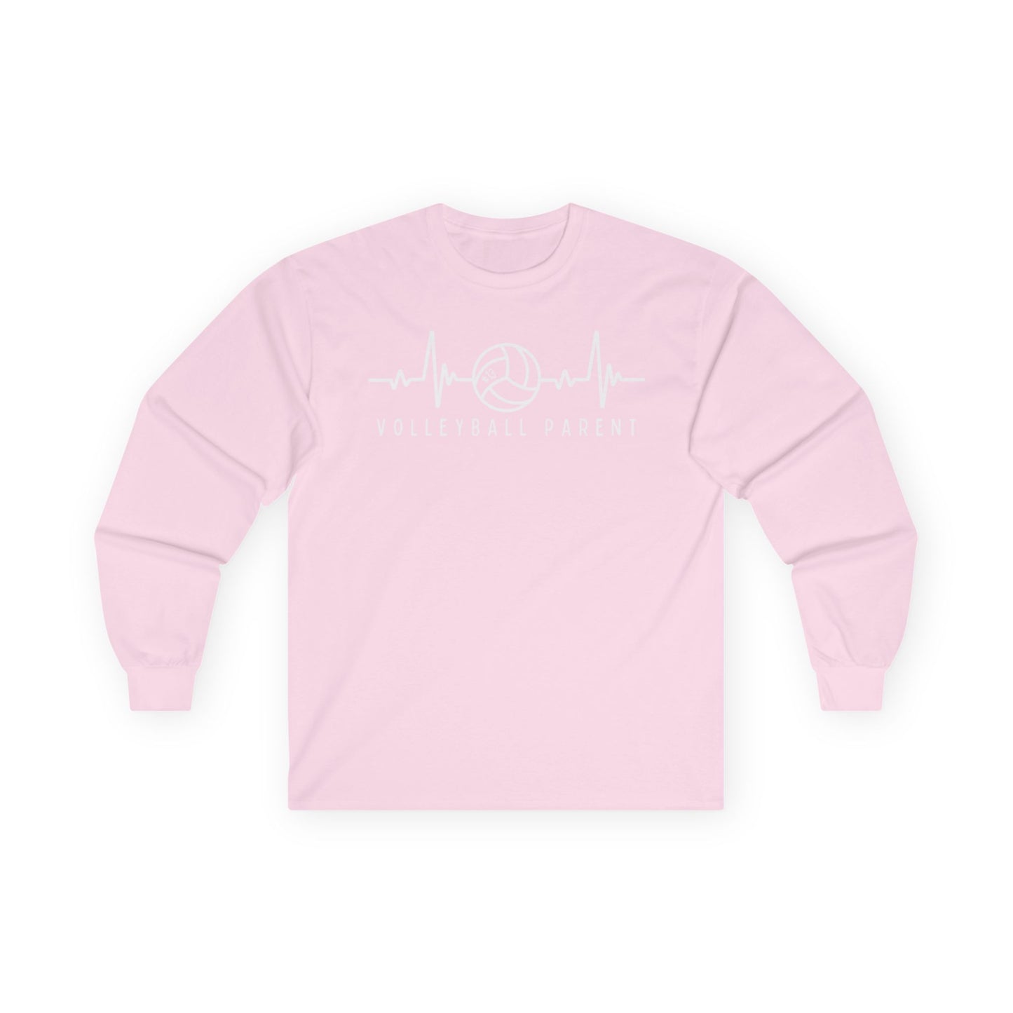 Volleyball Heartbeat Long Sleeve Tee #13, Quality Cotton Shirt, Parent Gift, Volleyball Fan Apparel, Sports Lover Top