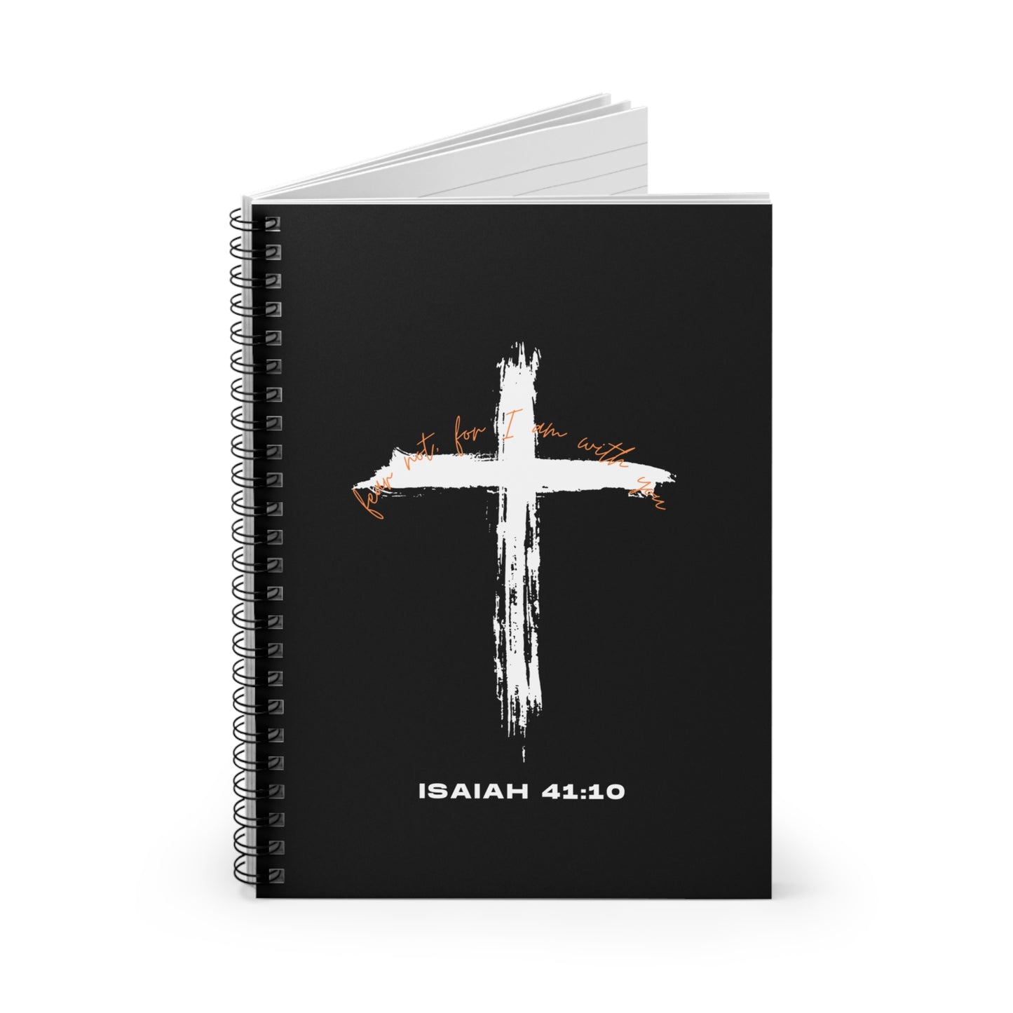 Notebook - Faith Based Design, 'Fear Not, For I Am With You' Message Customizable