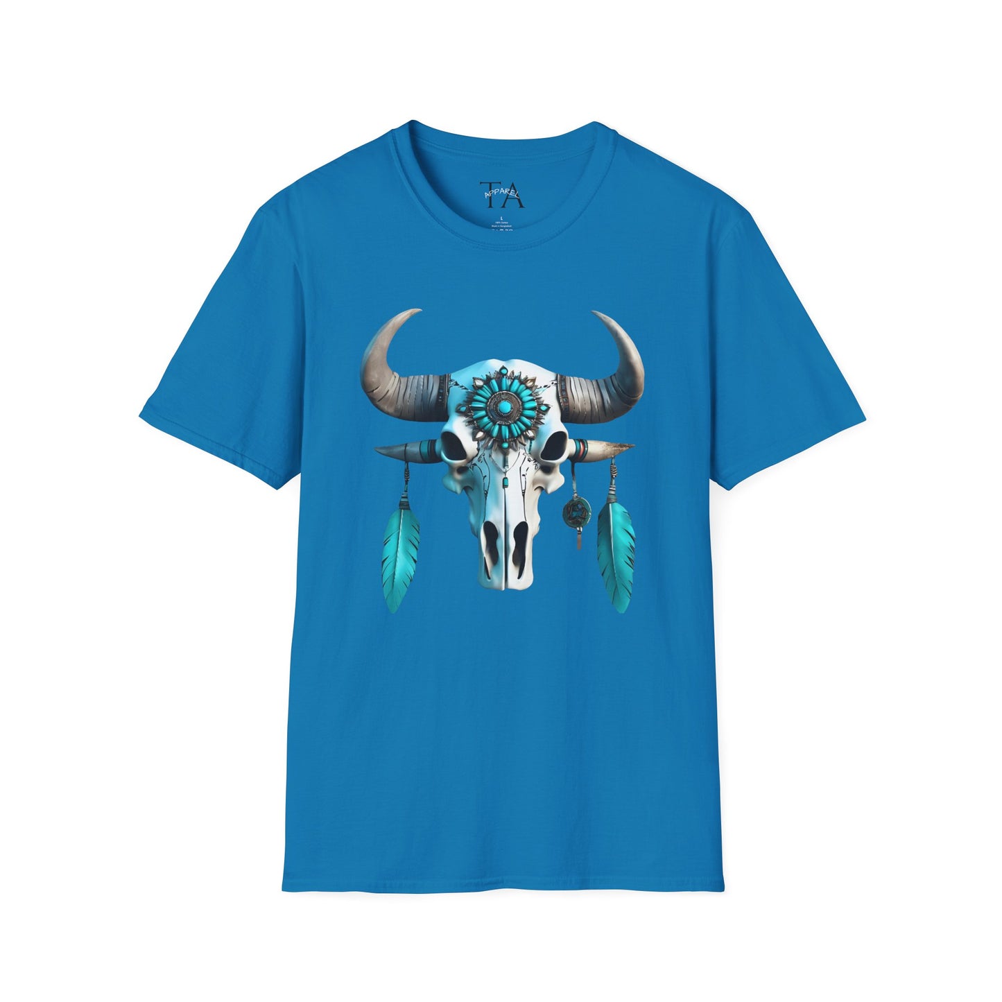 Native American Turquoise Buffalo Skull Tee - Unisex Jersey