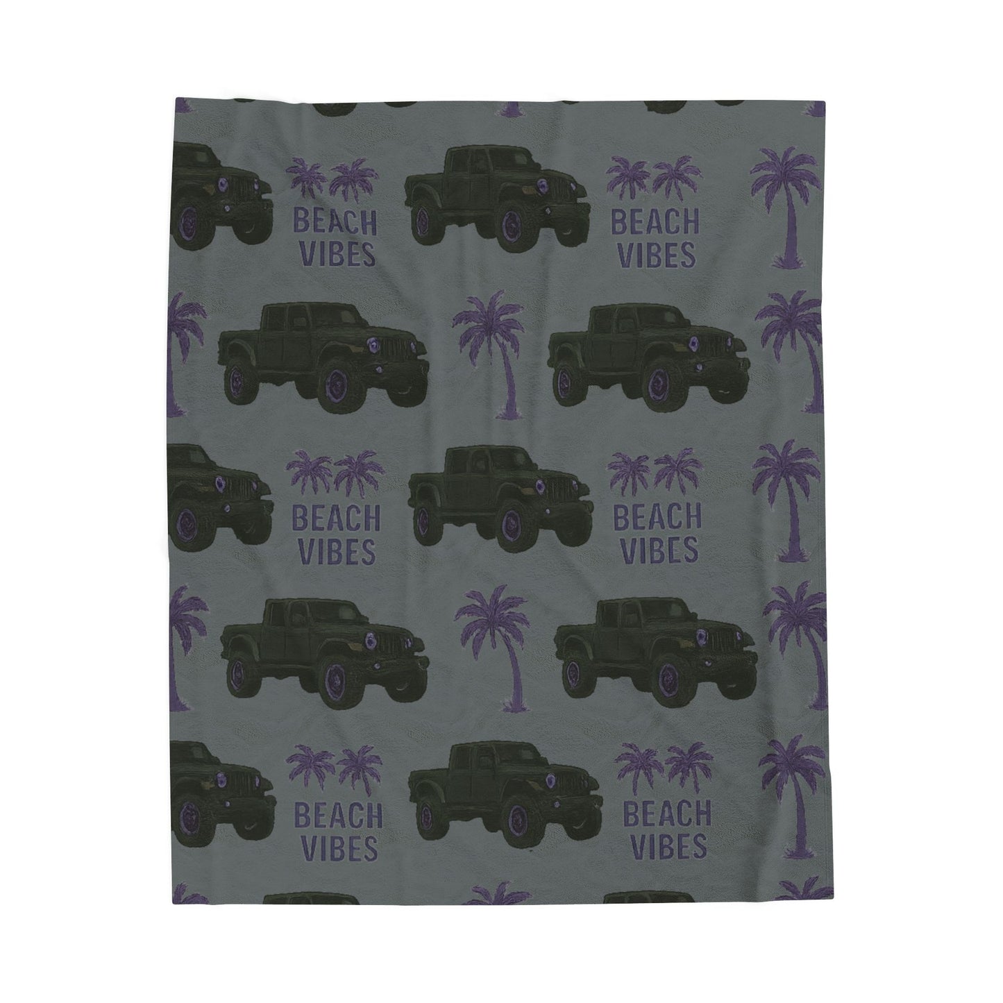 Beach Vibes Custom Jeep Gladiator Throw Blanket