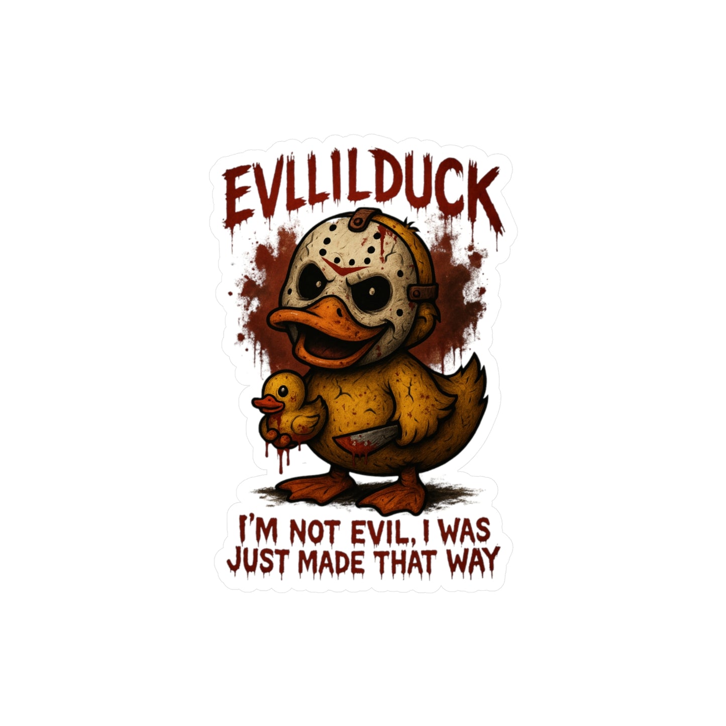 EVLLILDUCK Vinyl Decals - EVLLILDUCK Quirky Decor & Halloween Decorations