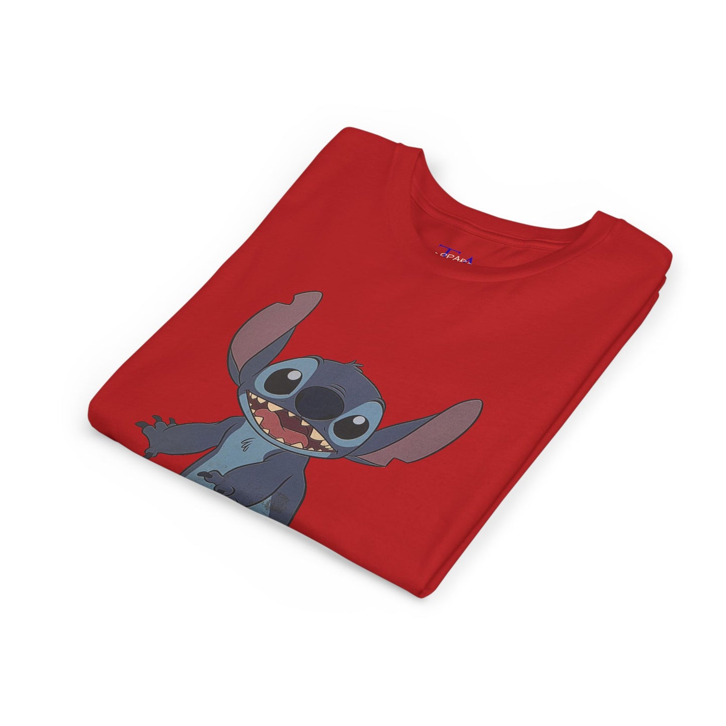 Kids Short Sleeve Tee with Stitch, Cute Kids Tee, Fun Gift for Boys & Girls, Birthday Gift, Summer Wear, Kids' Fashion