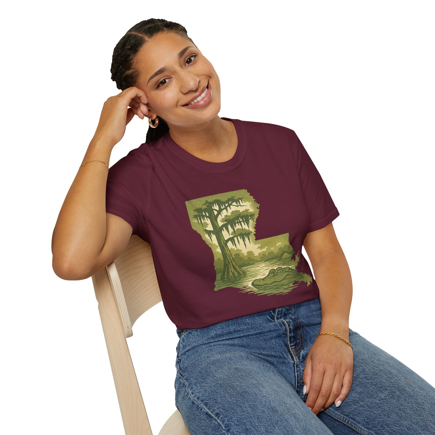 Louisiana Nature T-Shirt, Gift for Nature Lovers, Unisex Tee, Travel Souvenir, Outdoor Enthusiast Apparel, Urban Jungle Style