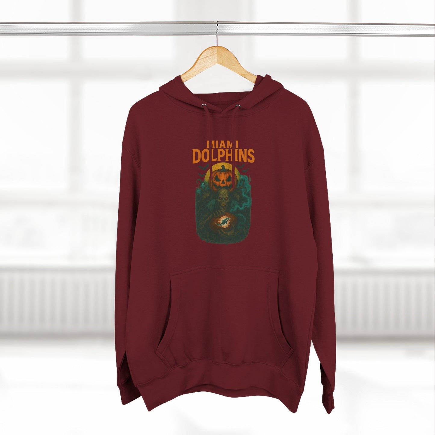 Halloween Cozy Dolphin Fleece Hoodie: Ocean Lovers, Casual Wear, Animal Lovers Gift, Beach Days, Relaxing at Home. Sea Life Graphic