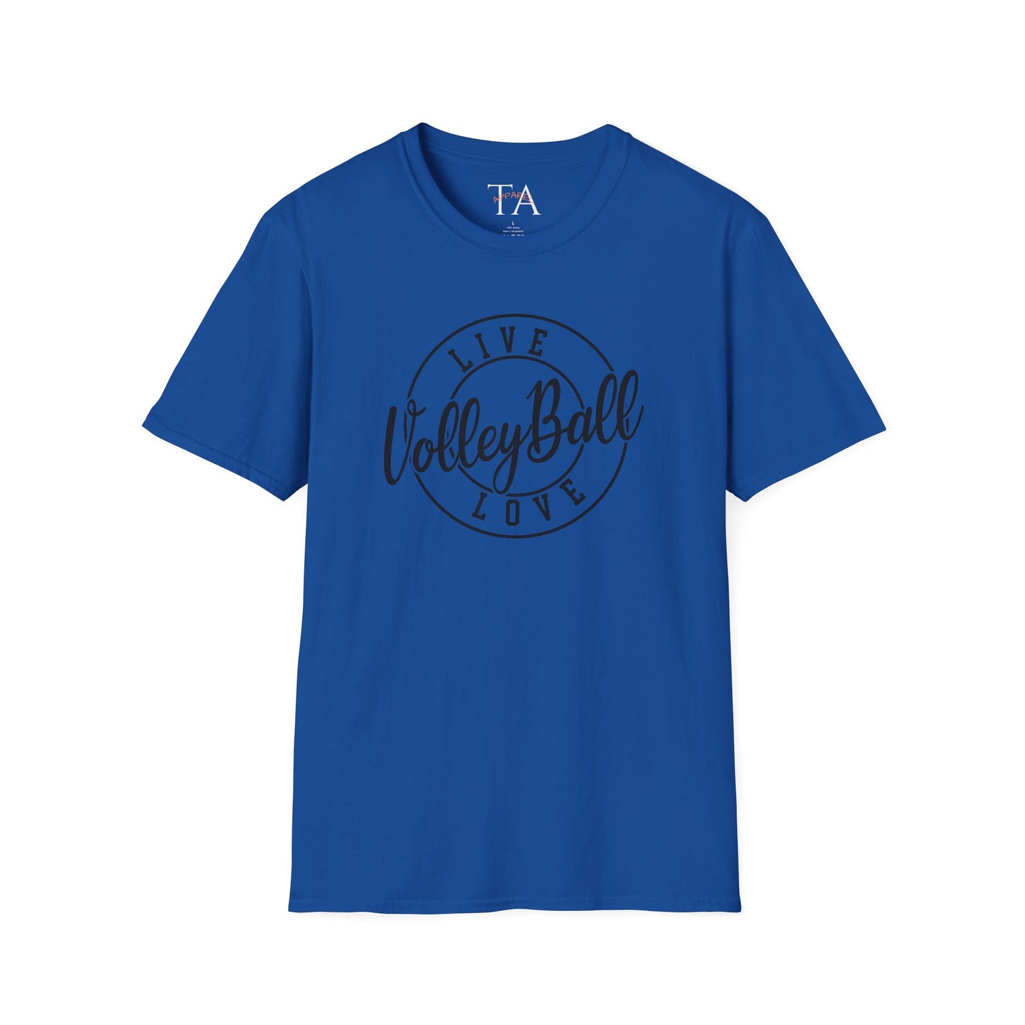 Volleyball Live Love Unisex Softstyle T-Shirt, Sports Tee, Volleyball Gift, Game Day Apparel, Casual Wear, Activewear