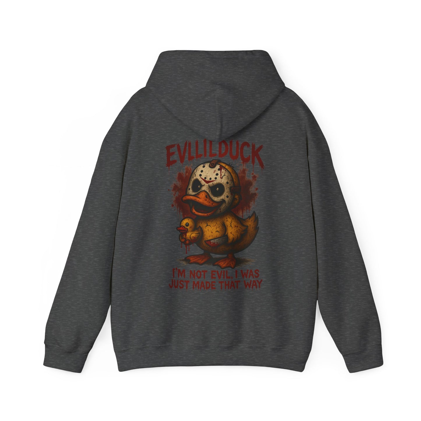 Evllilduck Funny Horror Themed Hoodie - Unisex Sweatshirt for Halloween
