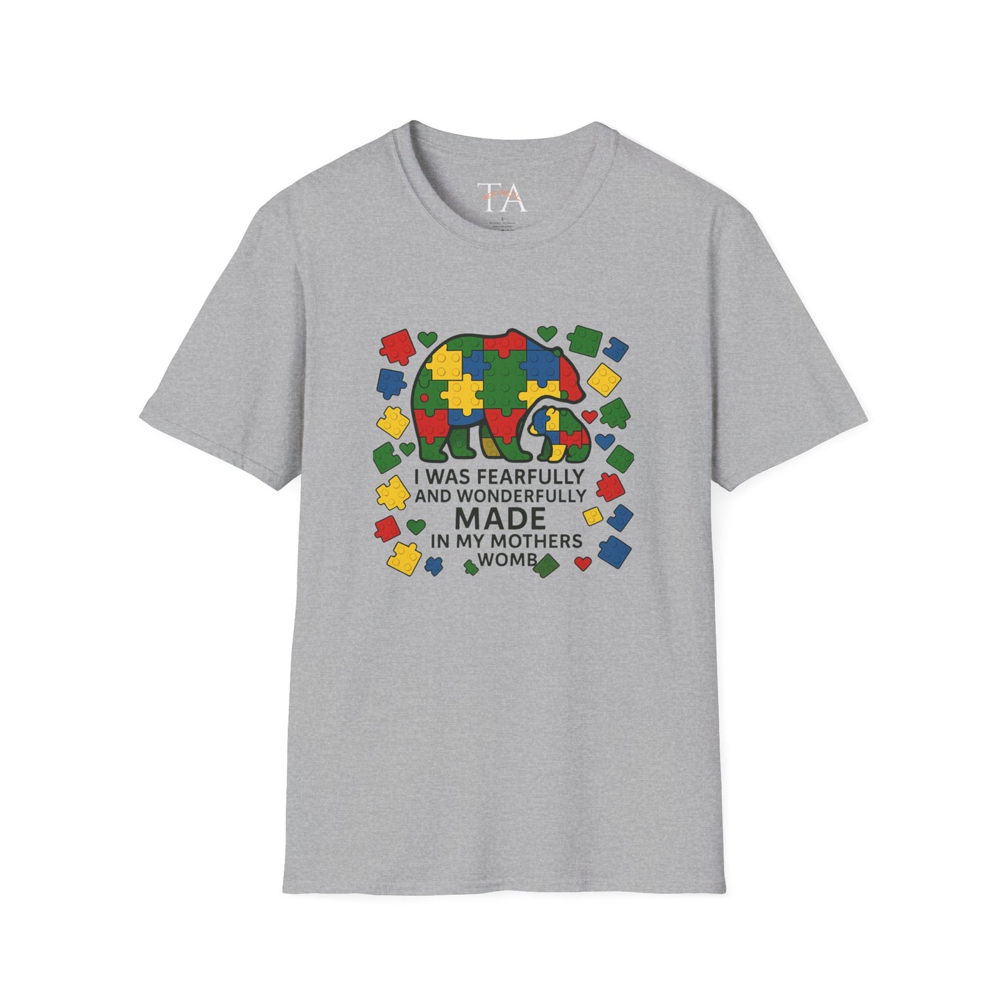Autism Lego Mama Bear T-Shirt