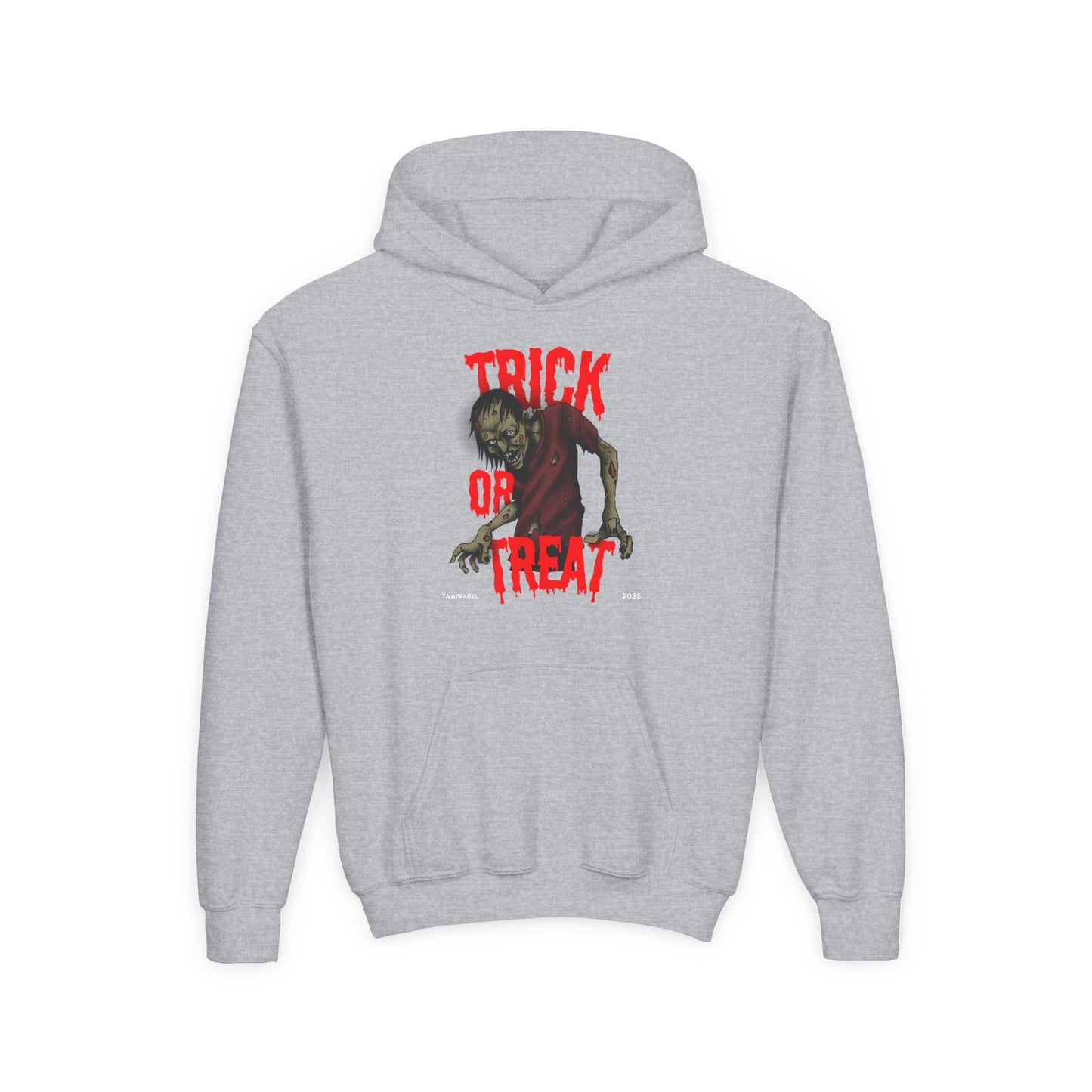 Halloween Spooky Kids Sweatshirt, Trick or Treat Zombie Hoodie