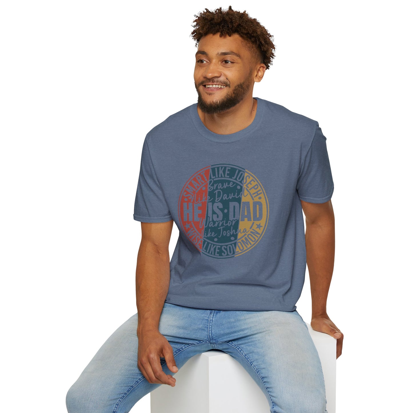 Faith Inspired Smart Like Dad Unisex Softstyle T-Shirt, Gifts for Father's Day, Casual Wear, Birthday Shirt, Dad Life Tee