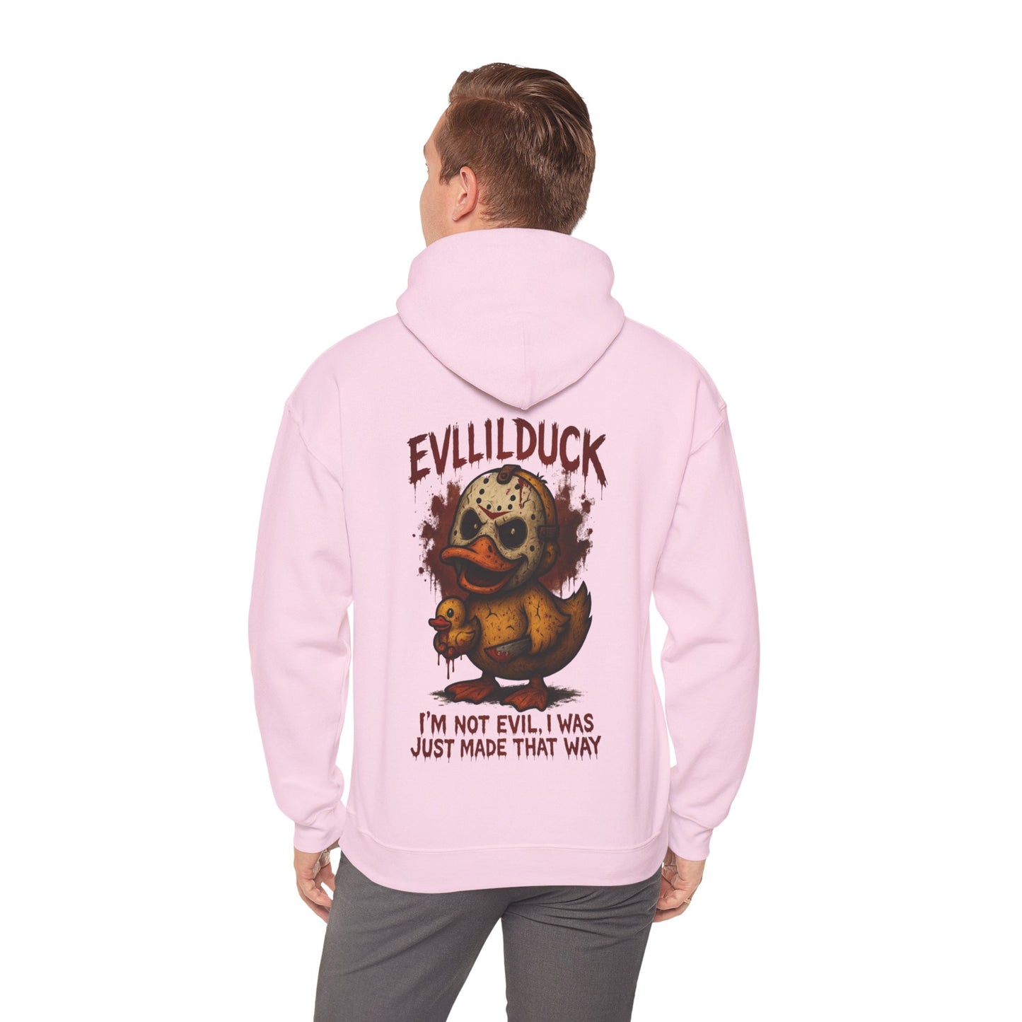 Evllilduck Funny Horror Themed Hoodie - Unisex Sweatshirt for Halloween