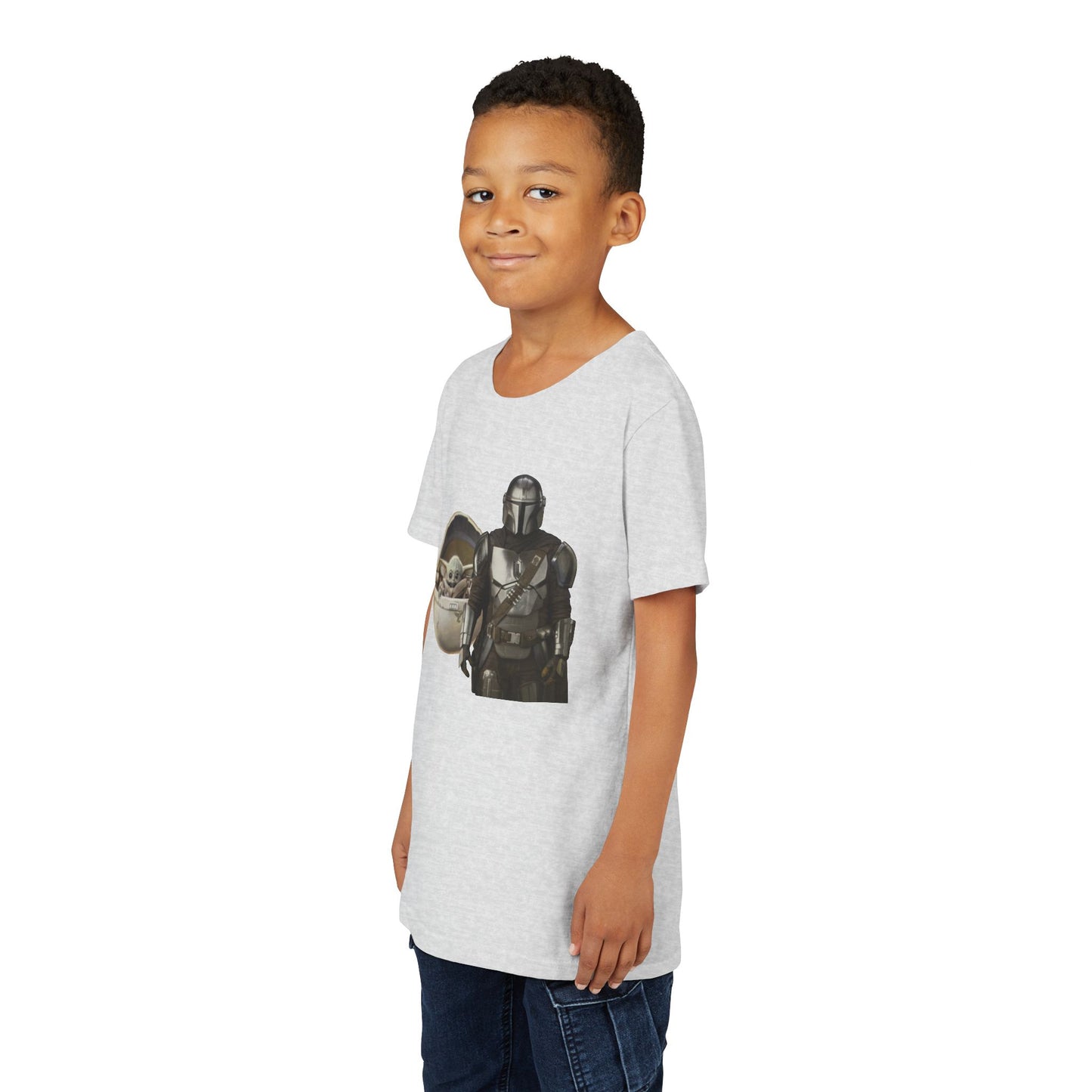 Kids Star Wars Inspired Youth Tee, Mandalorian T-Shirt, Grogu Shirt, Galaxy Adventure, Kids Summer Outfit, Birthday Gift
