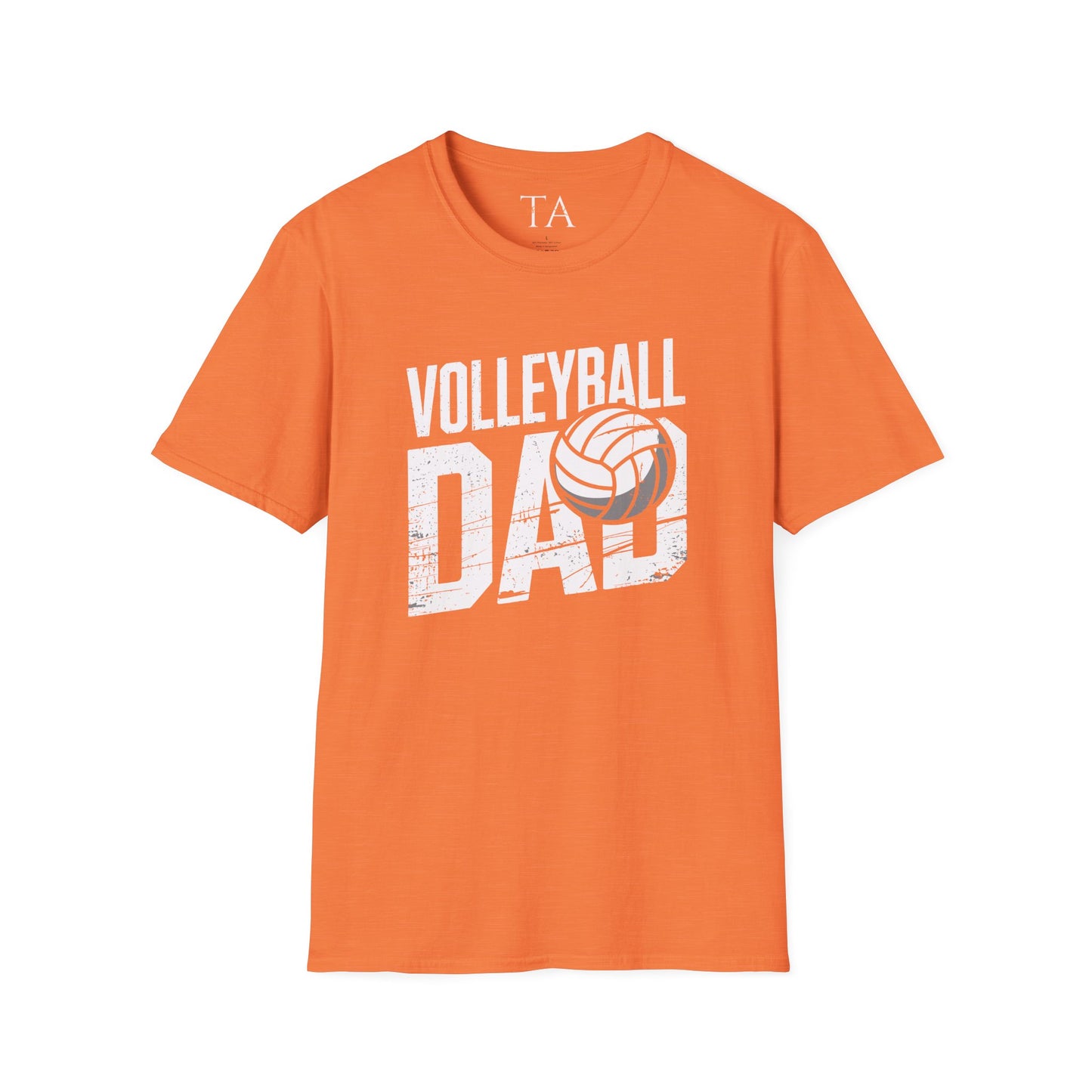 Volleyball Dad Distressed Design Unisex T-Shirt - Customize with Player Number