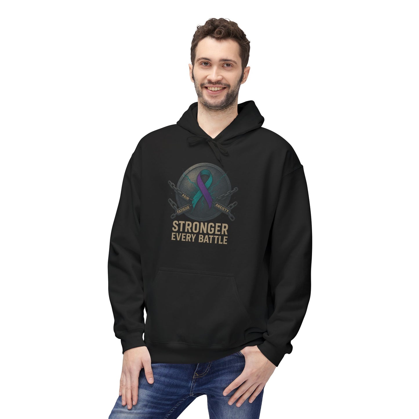 Fragile X Empowering Strength Hoodie - Unisex Midweight Softstyle Fleece, Casual Wear, Motivational Gift, Workout Fashion, Everyday Comfort