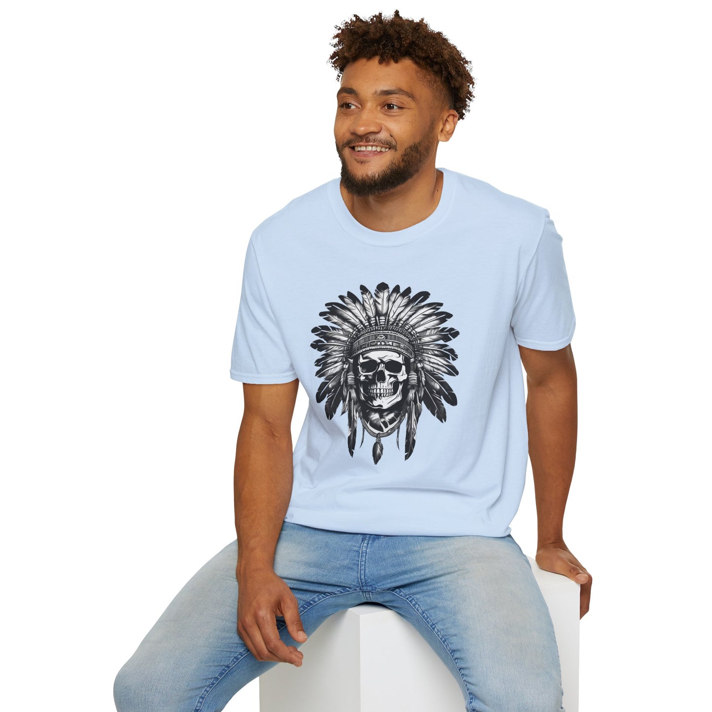 Native American Skull Graphic Unisex T-Shirt