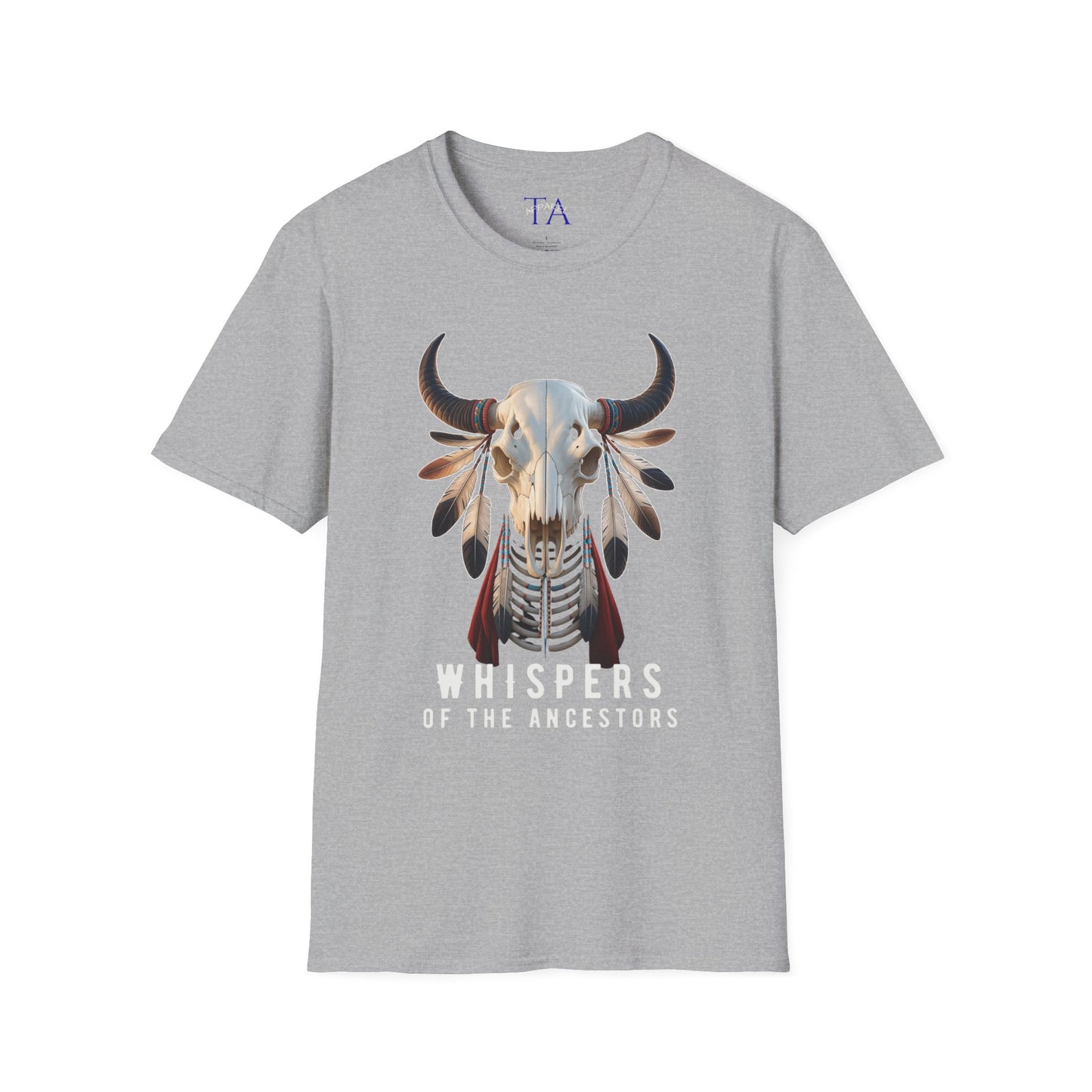 Native American Buffalo Skull T-Shirt - Whispers of the Ancestors