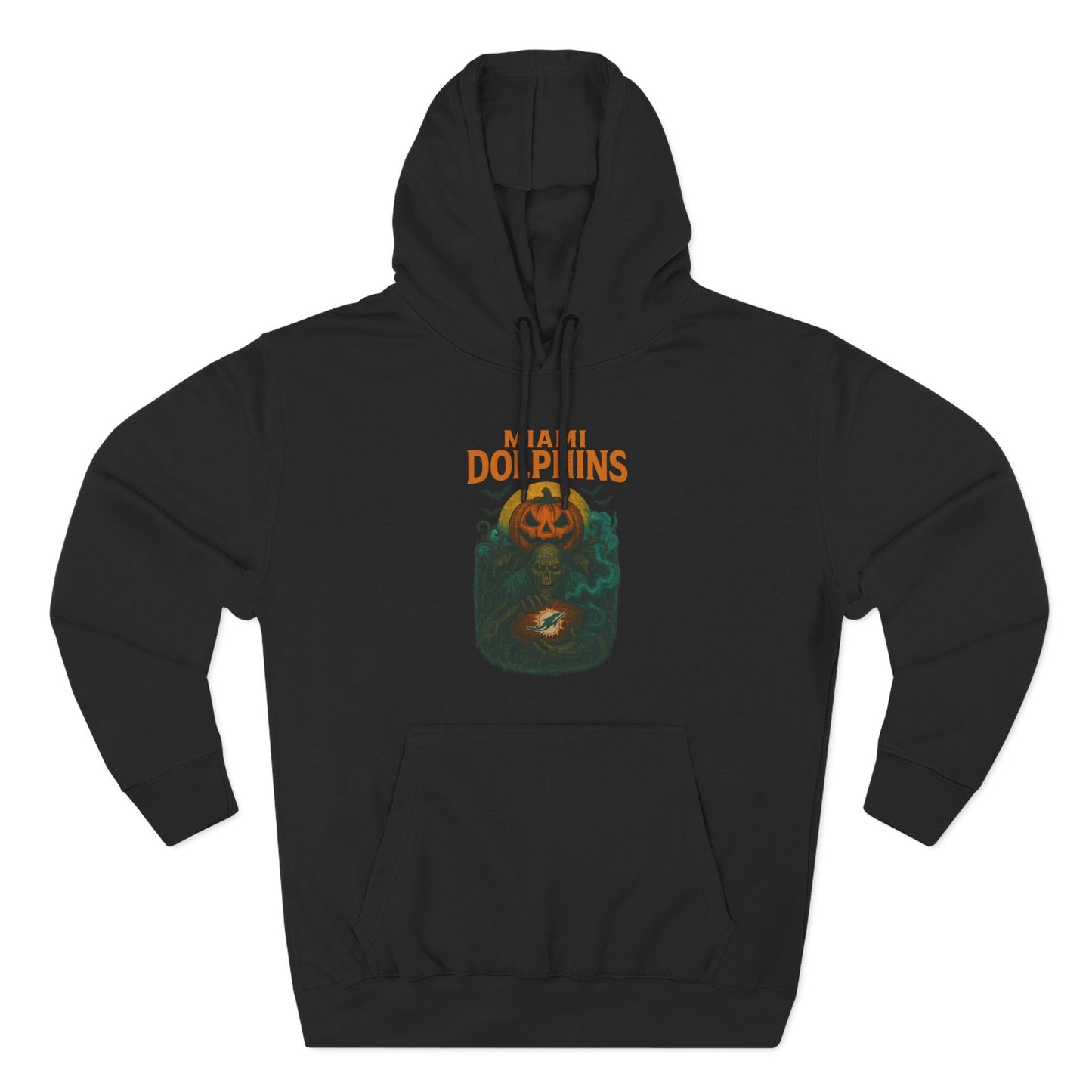 Halloween Cozy Dolphin Fleece Hoodie: Ocean Lovers, Casual Wear, Animal Lovers Gift, Beach Days, Relaxing at Home. Sea Life Graphic