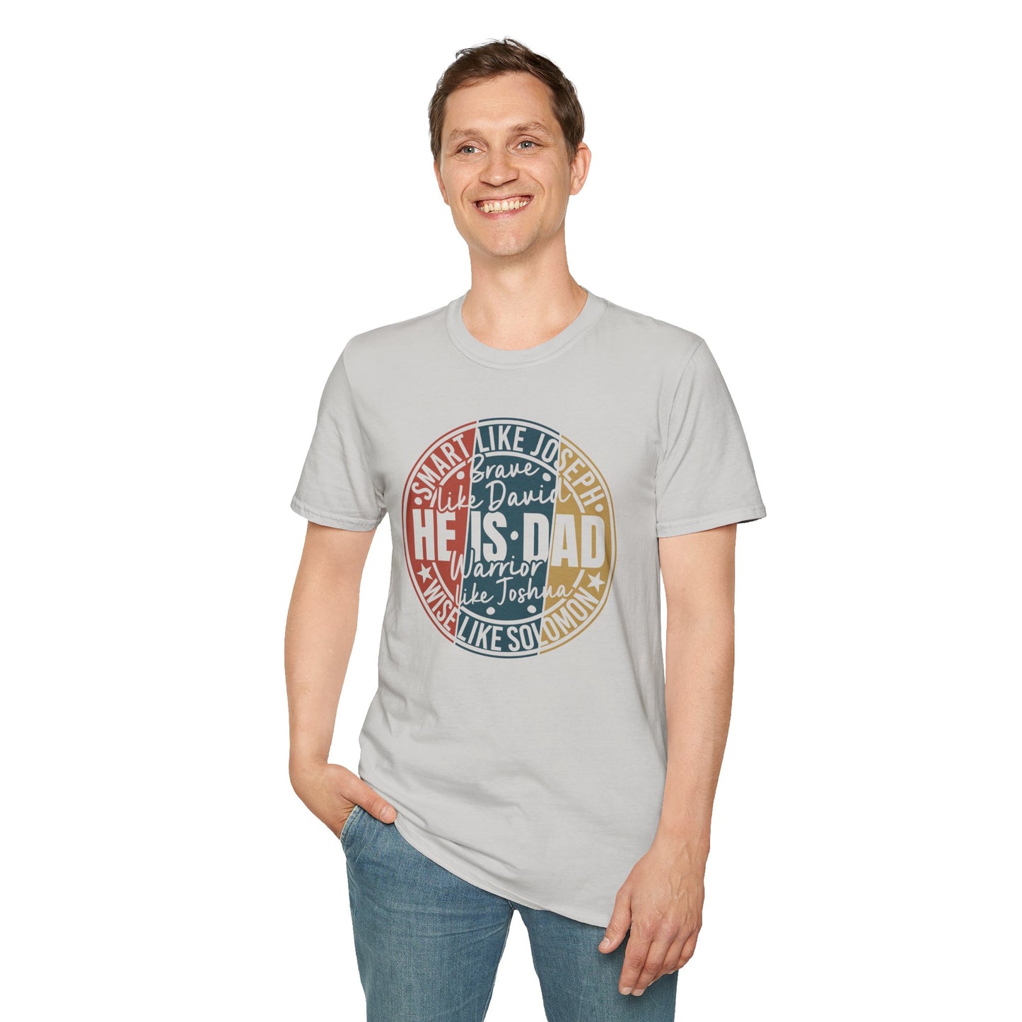 Faith Inspired Smart Like Dad Unisex Softstyle T-Shirt, Gifts for Father's Day, Casual Wear, Birthday Shirt, Dad Life Tee